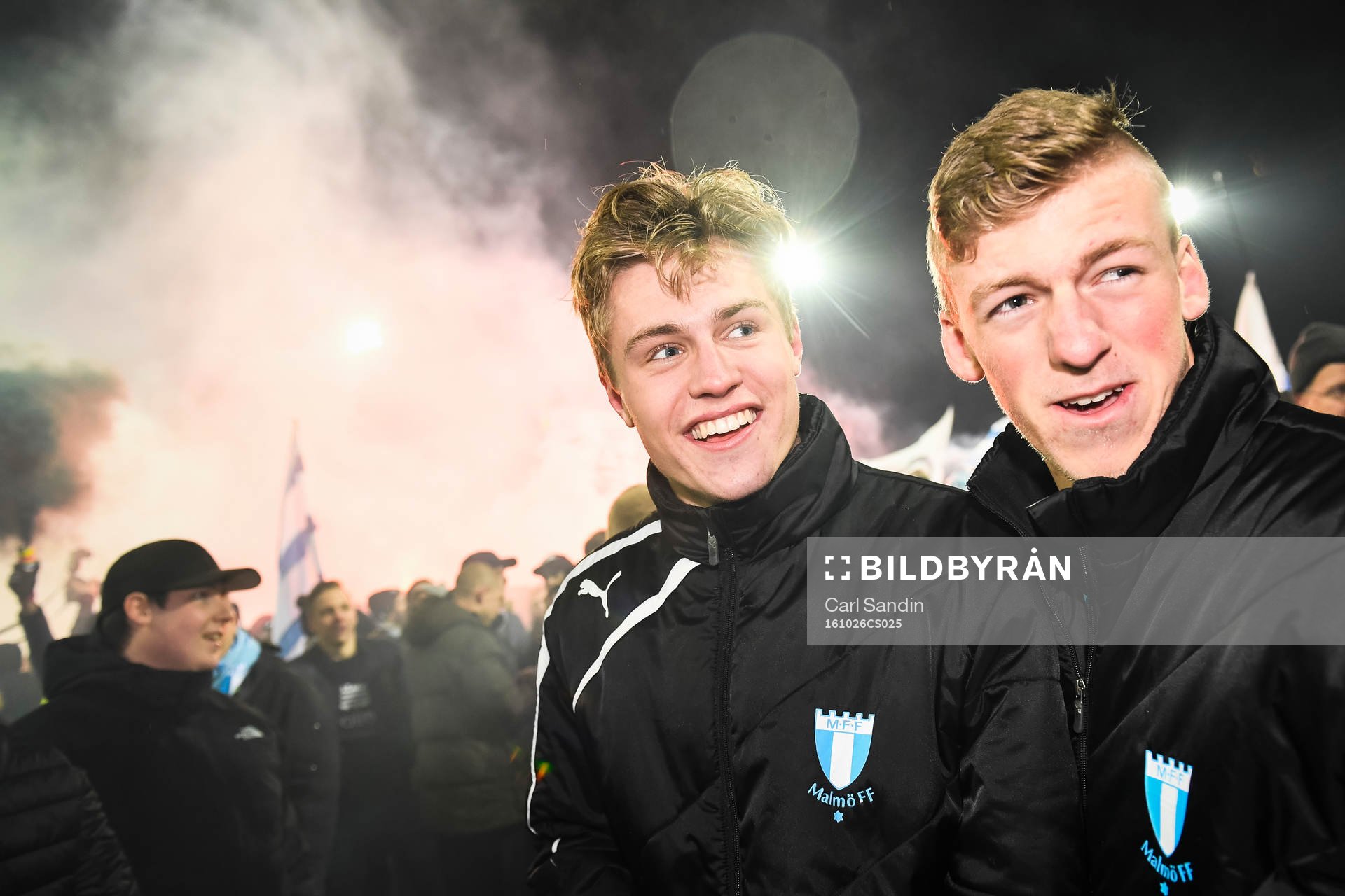 Malmö FFs Mattias Svanberg och Teddy Bergqvist jublar