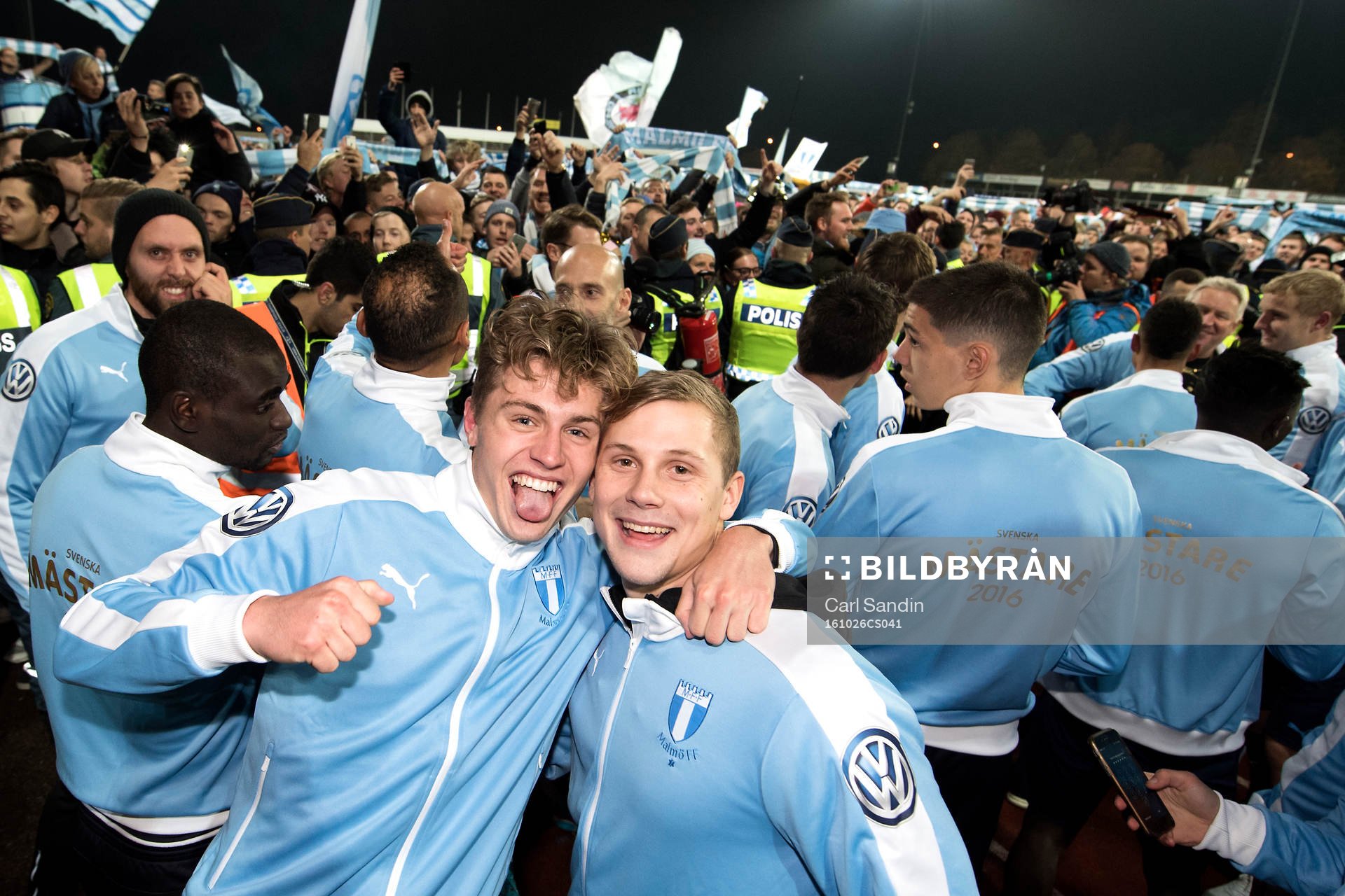 Malmö FFs Mattias Svanberg och Erik Andersson jublar