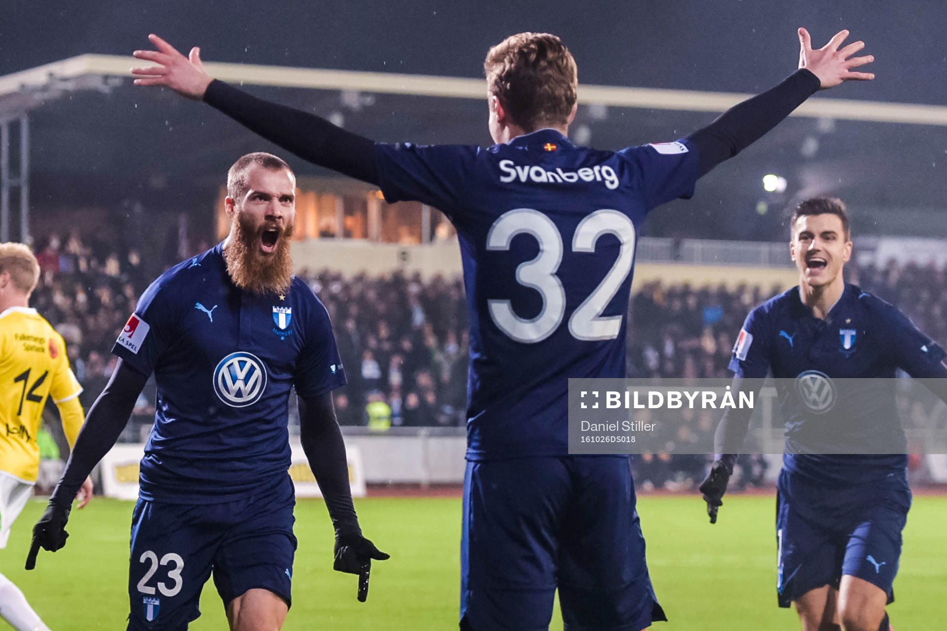 Malmö FFs Jo Inge Berget , Mattias Svanberg och Alexander