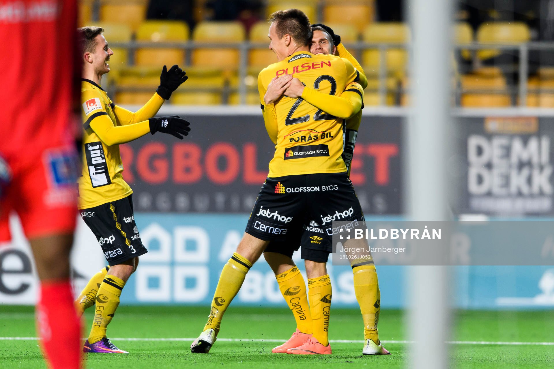 Elfsborgs Jesper Manns jublar med Viktor Prodell och Adam