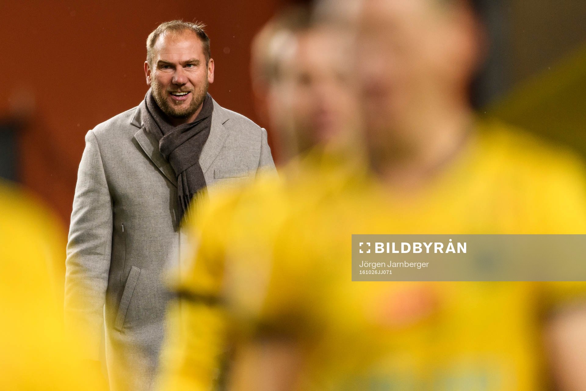 Elfsborgs manager Magnus Haglund jublar