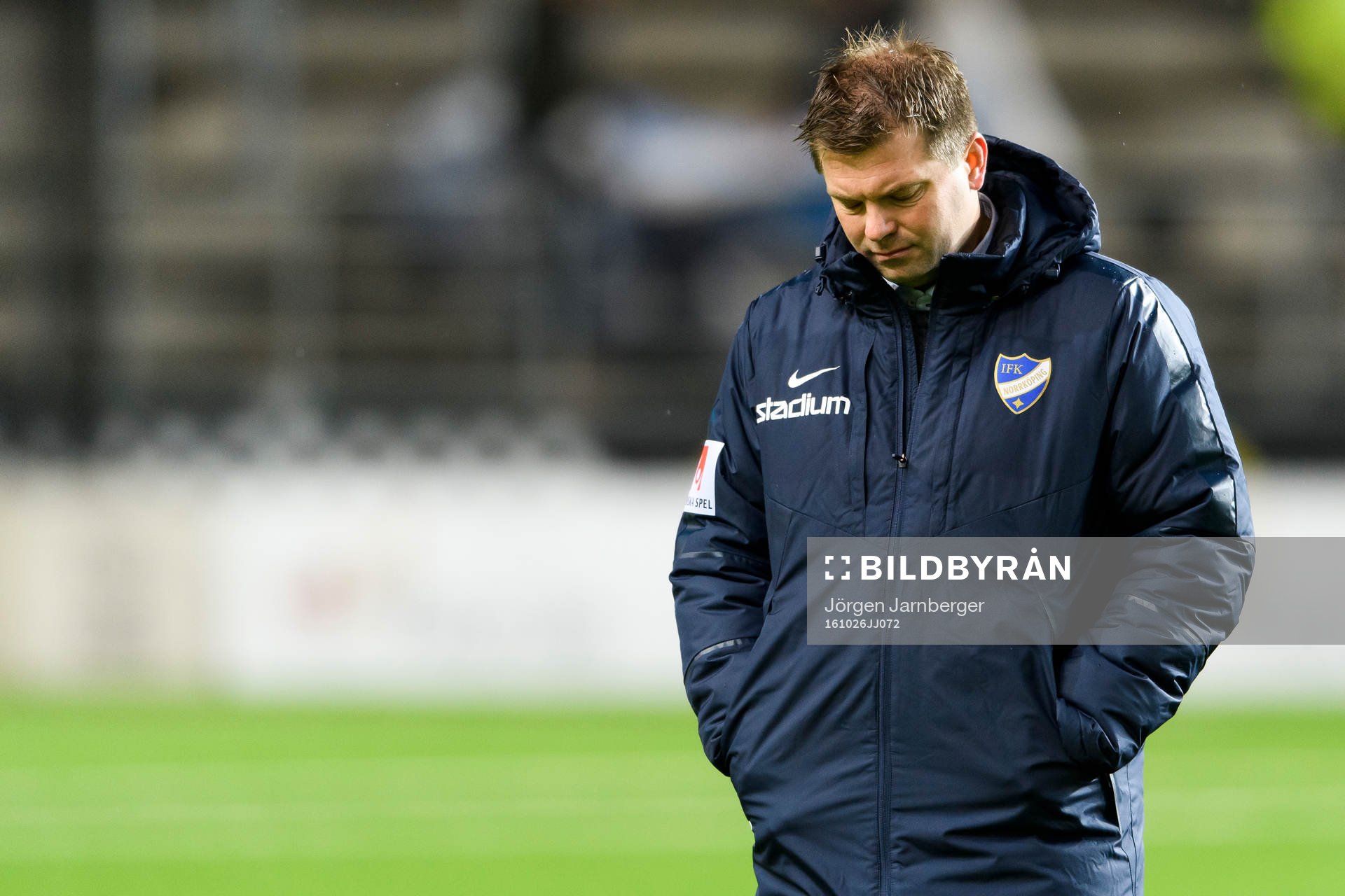 Norrköpings tränare Jens Gustafsson  deppar