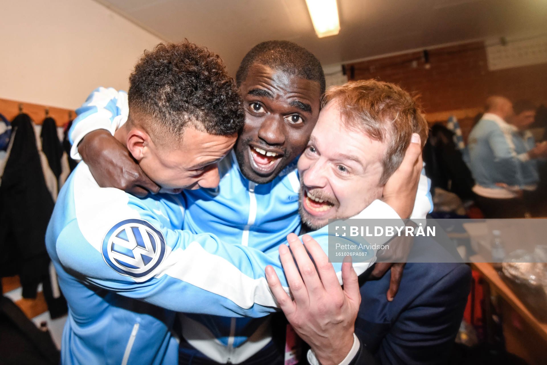 Malmö FFs Tobias Sana , Enock Kofi Adu  och Peter