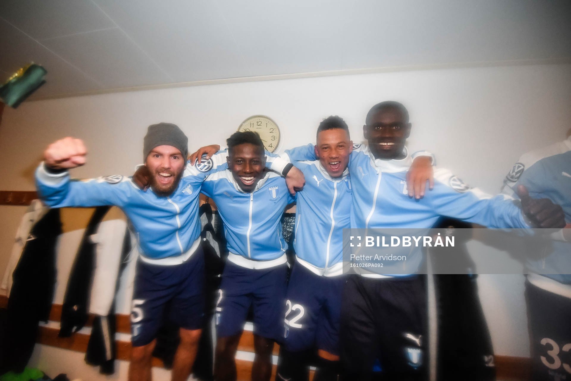 Malmö FFs Erdal Rakip , Pa Konate , Tobias Sana och Enock