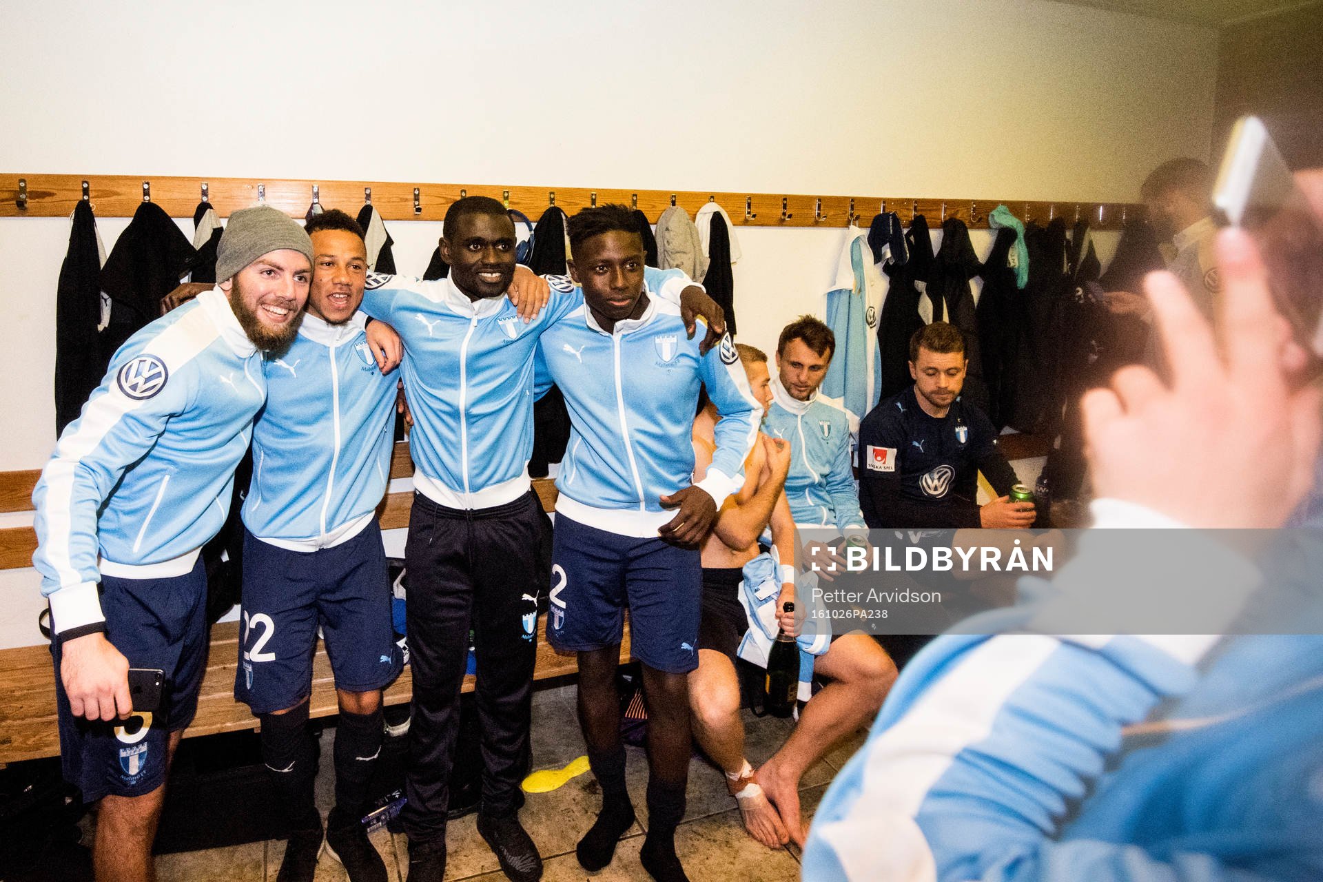 Malmö FFs Erdal Rakip, Tobias Sana, Enock Kofi Adu och Pa