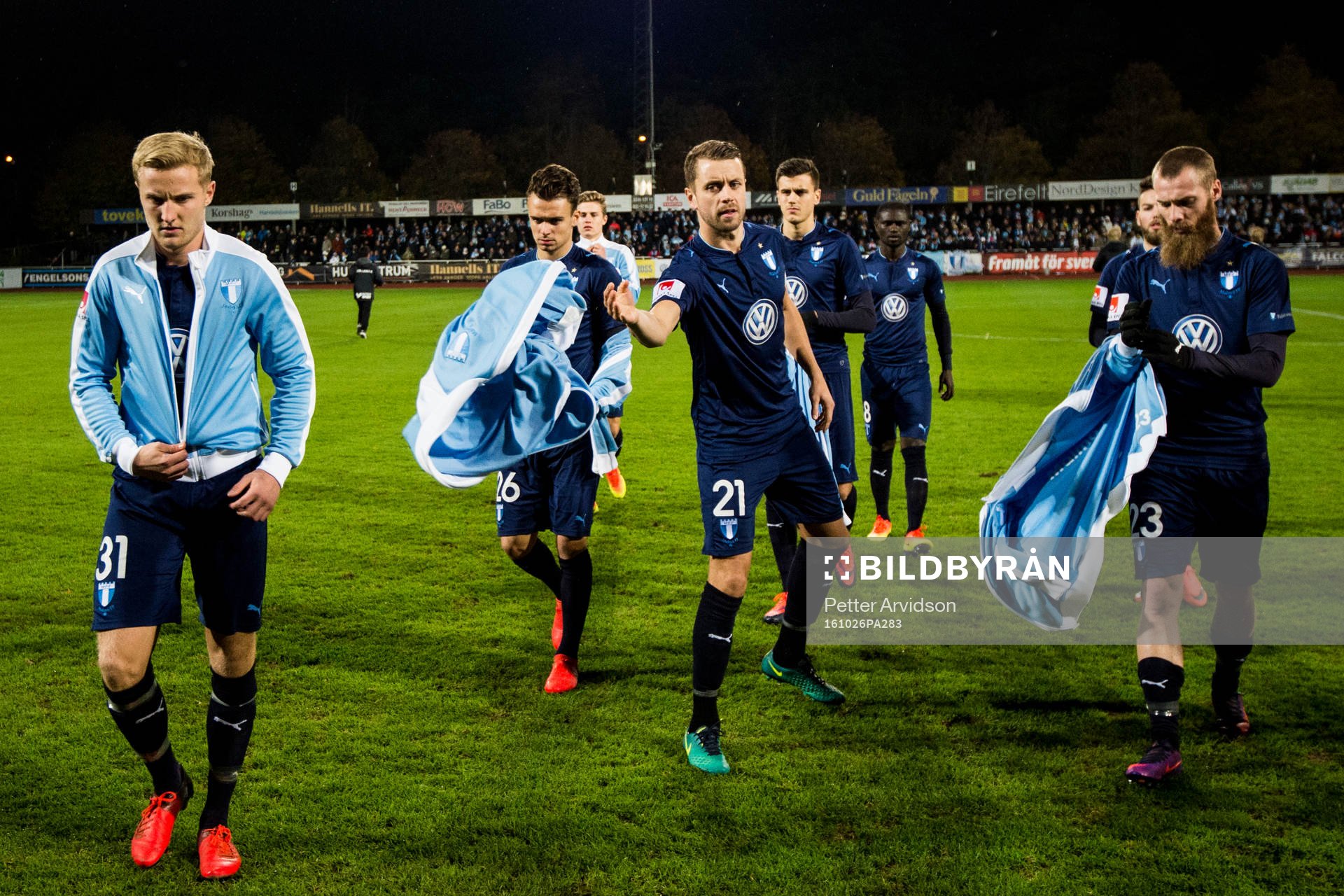 Malmö FFs Franz Brorsson, Andreas Vindheim, Kari Arnason,