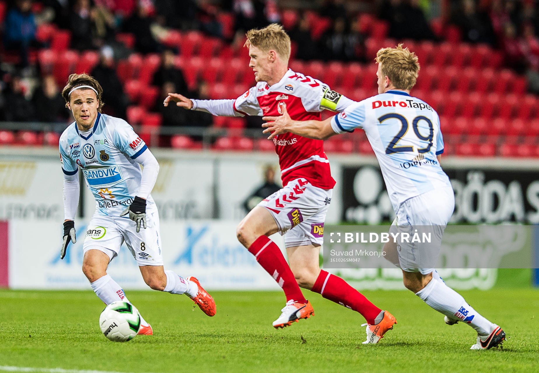 Kalmars Rasmus Elm  och Gefles Simon Skrabb samt Martin