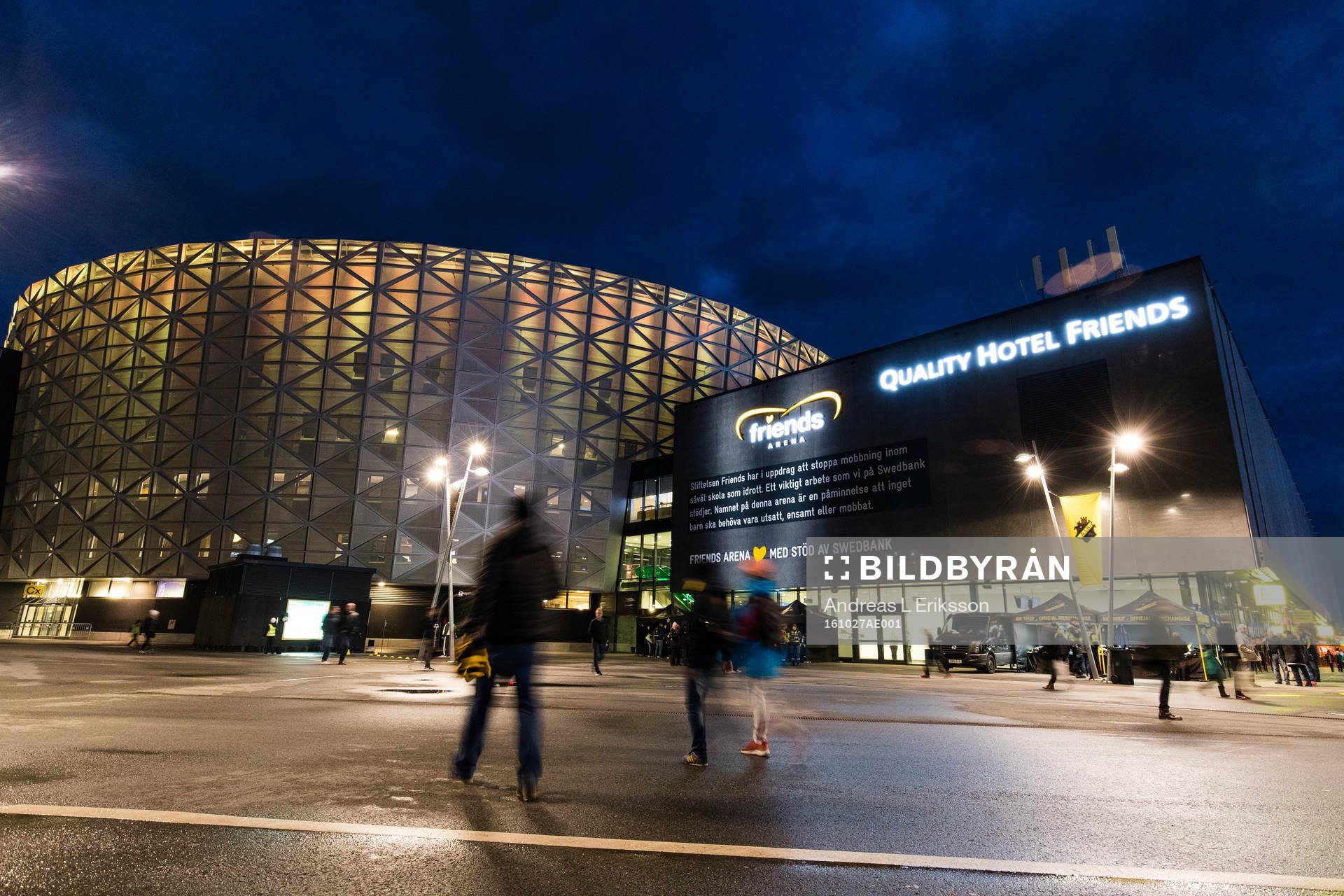 Exteriör av Friends Arena