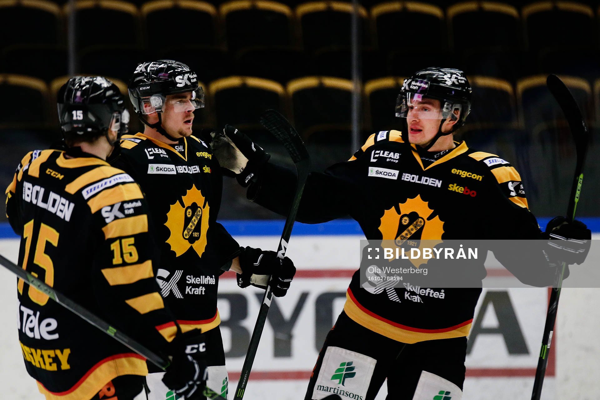 Skellefteås Emil Djuse, Kyle Cumiskey och Adam Pettersson