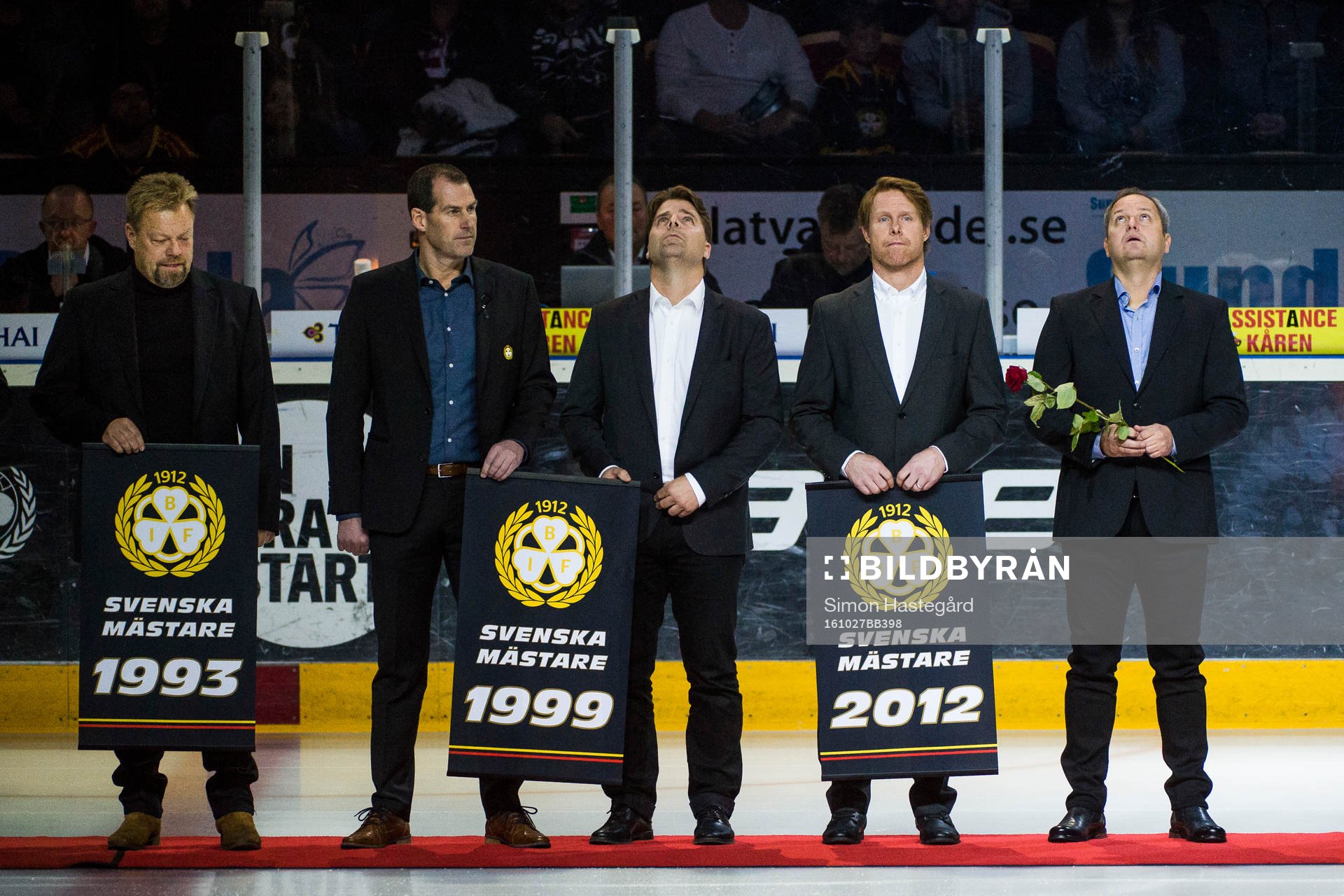 Brynäs tidigare spelare Janne Larsson, Ove Molin, Andreas