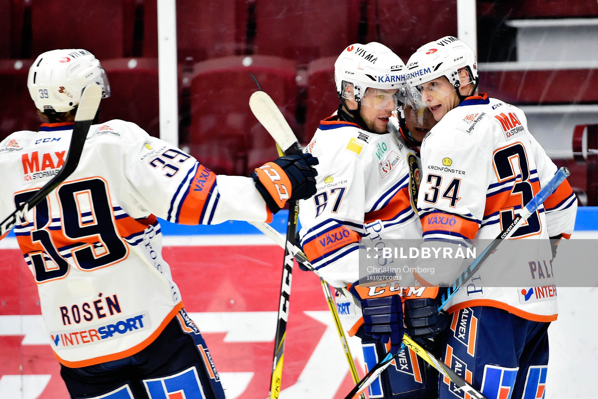 Växjös Tuomas Kiiskinen, Robert Rosén och Olli Palola