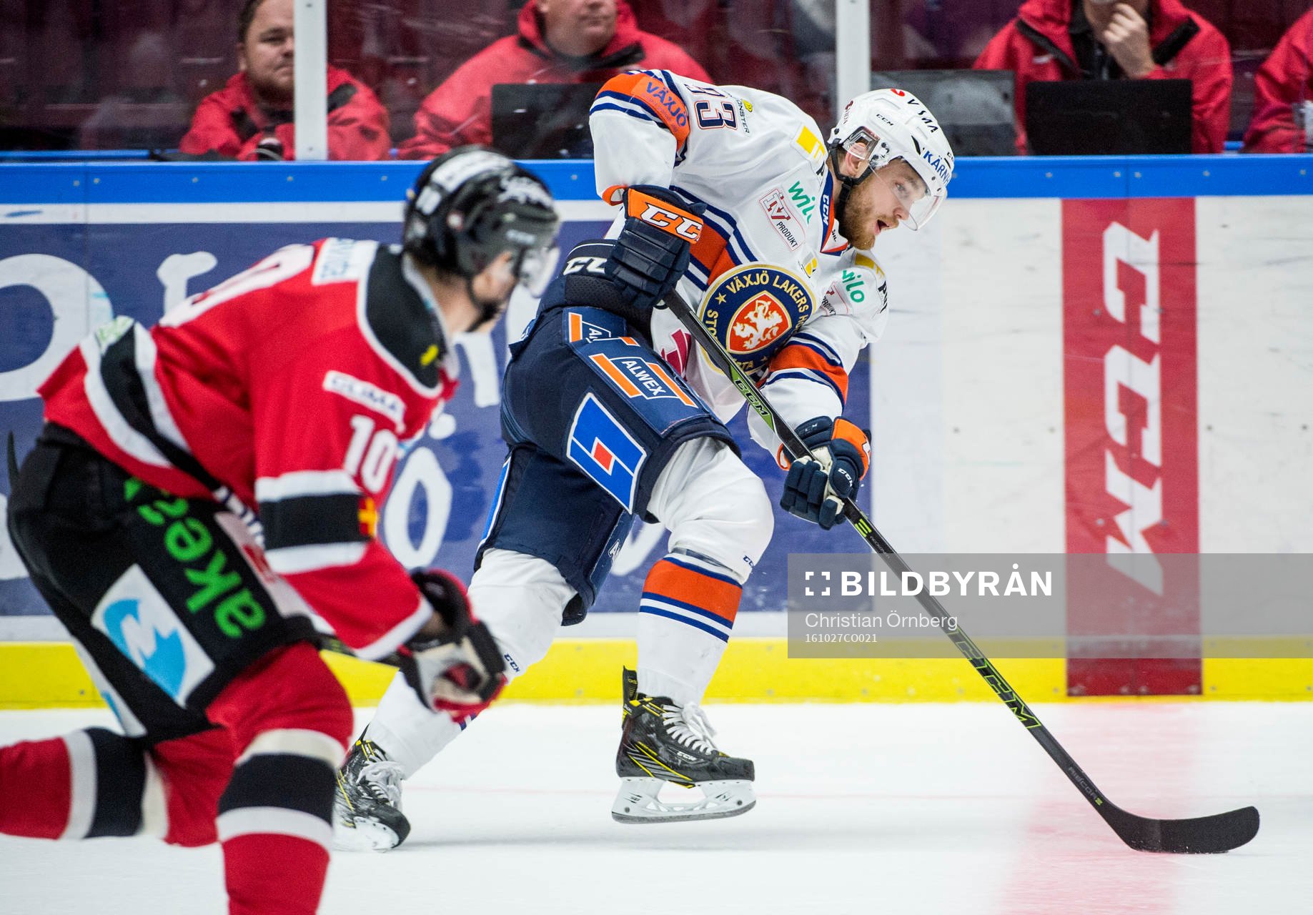 Växjös Sam Marklund mot Malmö Redhawks Robin Alvarez