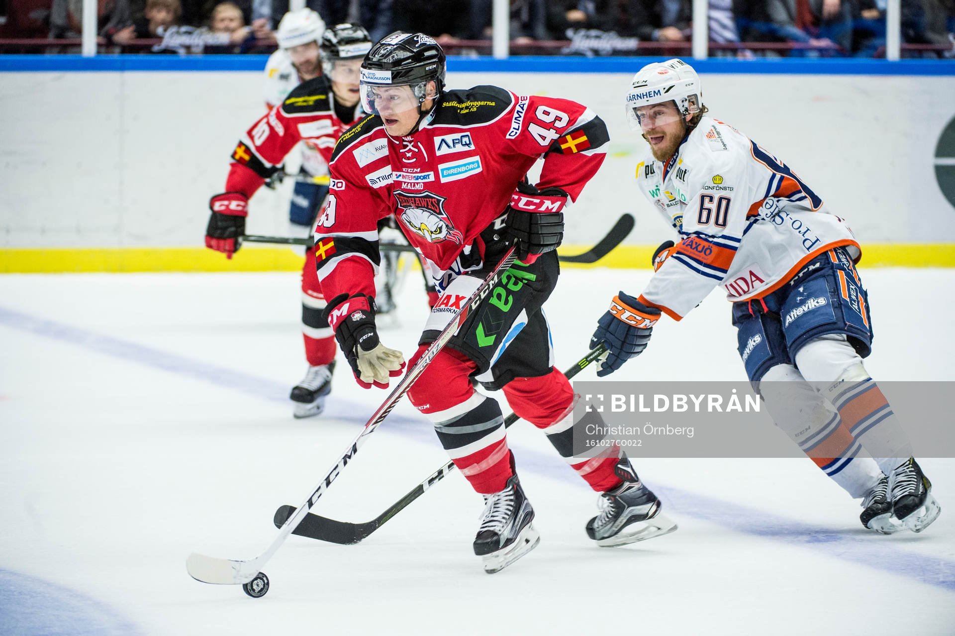 Malmö Redhawks Rhett Rakhshani mot Växjös Erik Josefsson