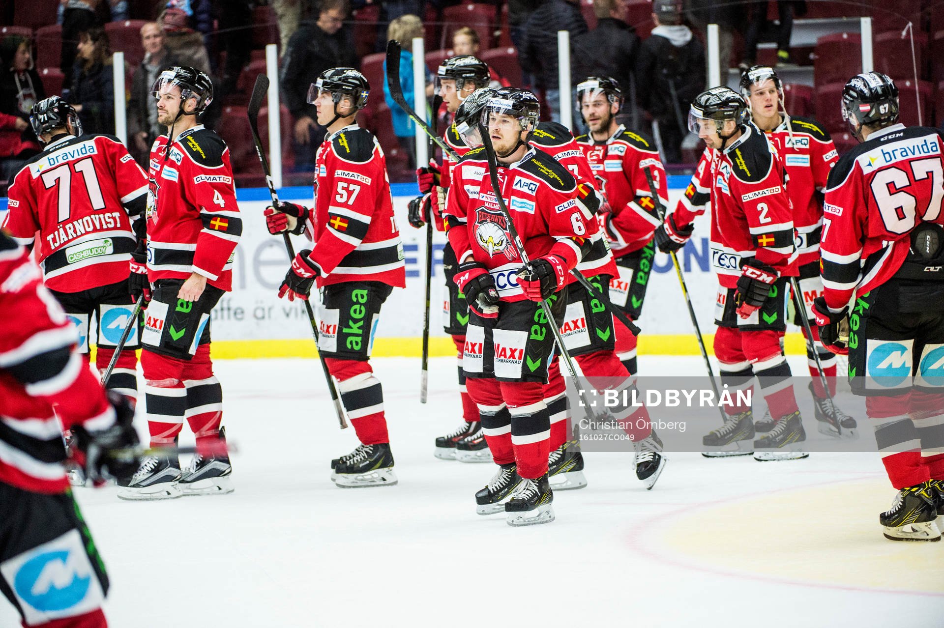Malmö Redhawks spelare deppar