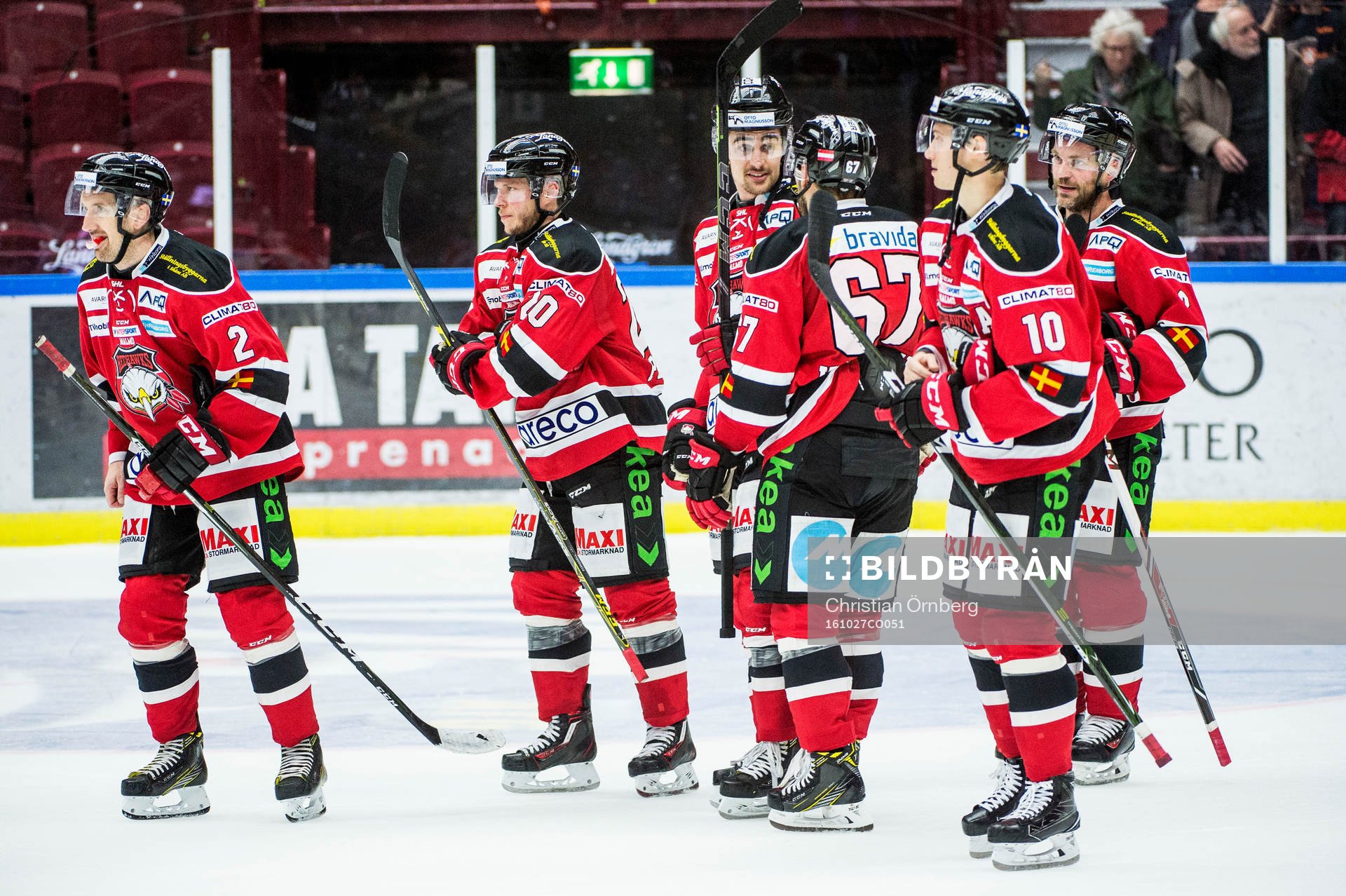 Malmö Redhawks spelare deppar