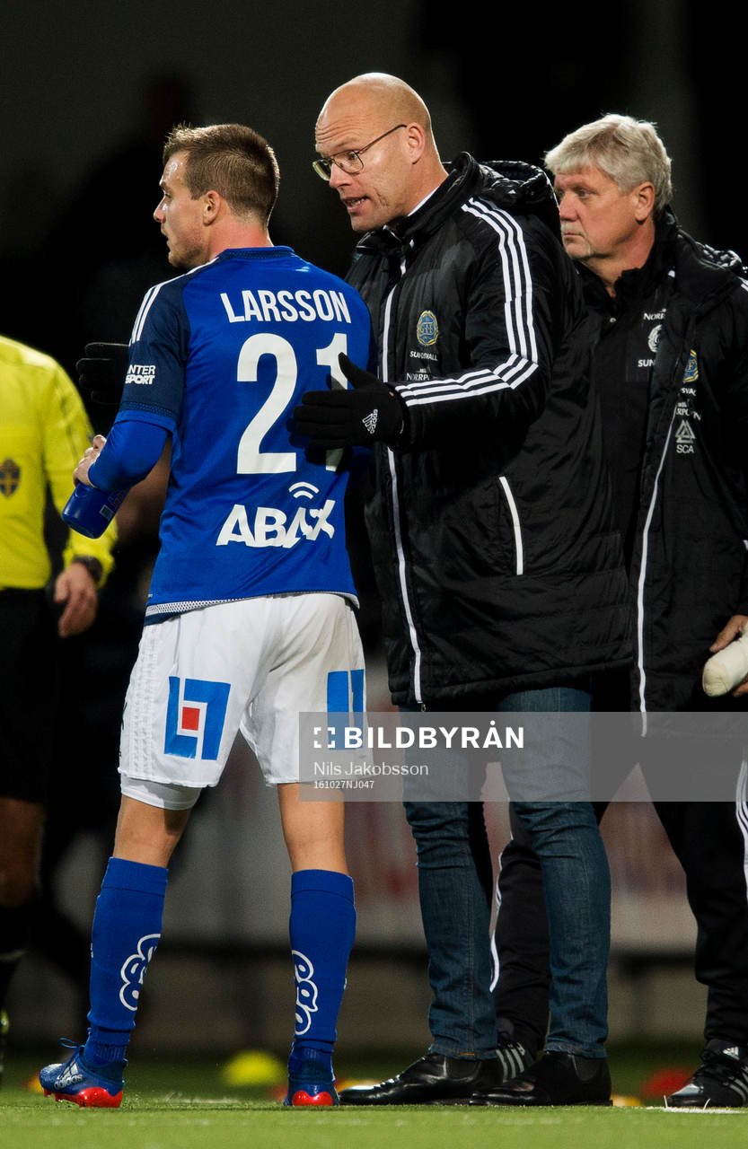 Sundsvalls tränare Joel Cedergren och Eric Larsson