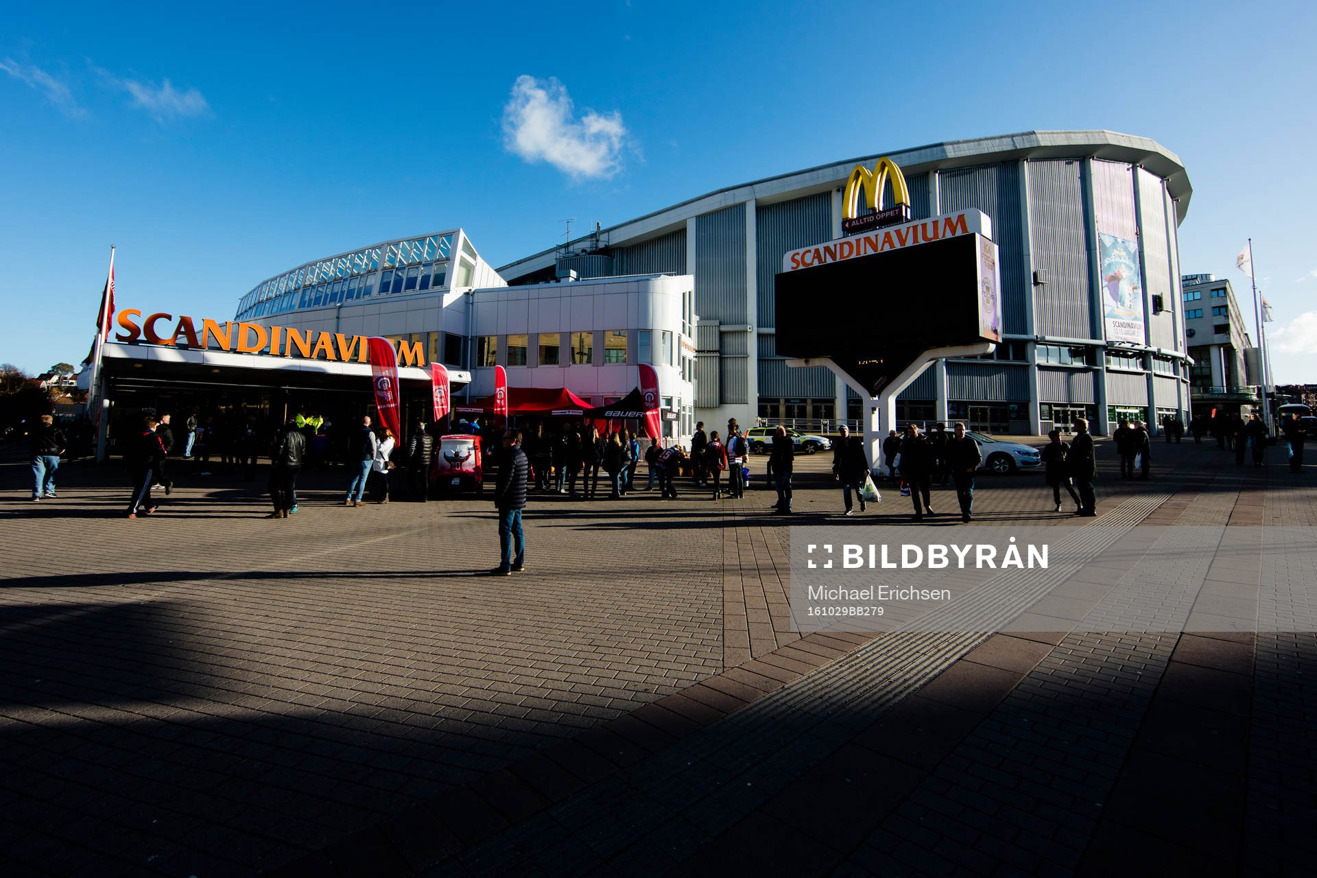 Scandinavium exteriört innan ishockeymatchen i SHL mellan