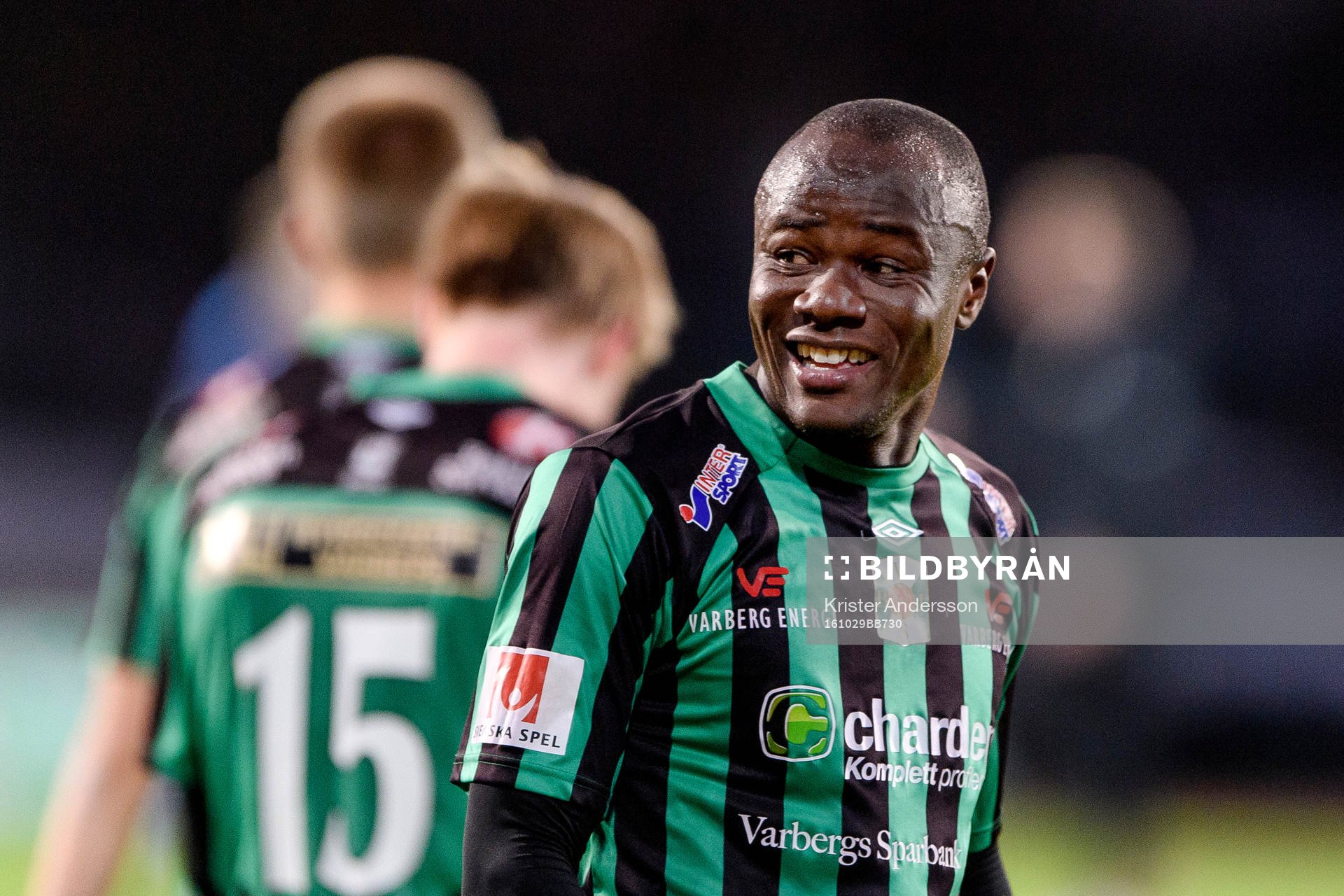 Varbergs Nsima Peter jublar