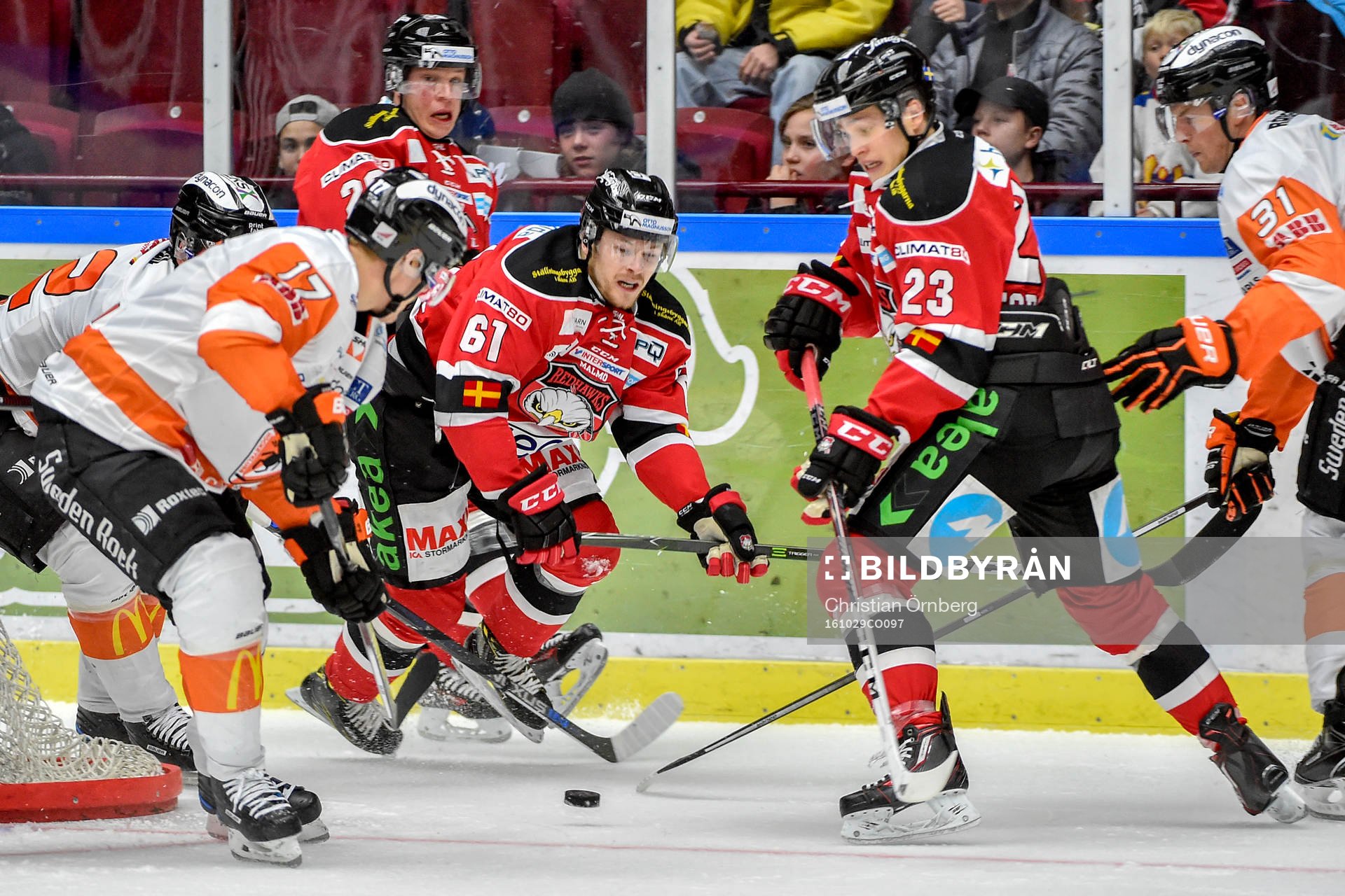 Malmö Redhawks Nicklas Jadeland och Christoffer Forsberg