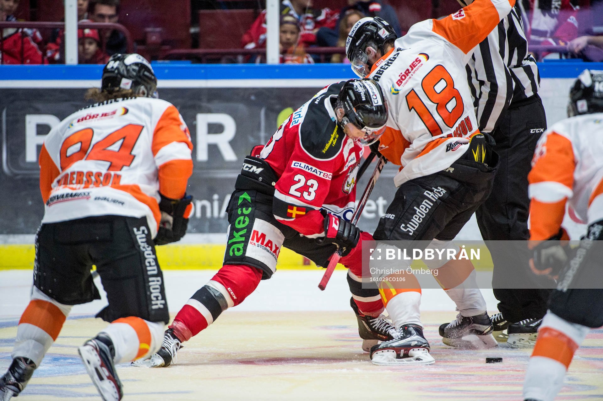 Malmö Redhawks Christoffer Forsberg mot Karlskronas Jimmy