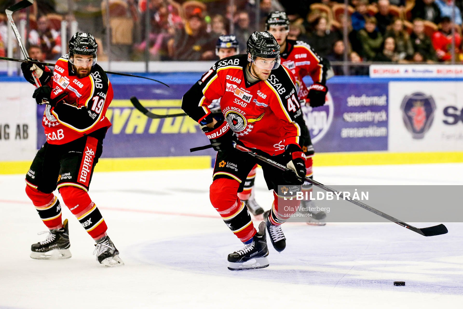 Luleås Ilari Melart och Jacob Lagacé