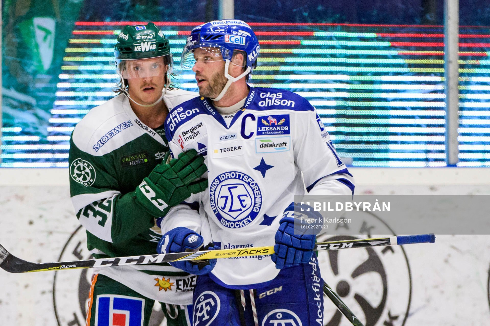 Färjestads Magnus Nygren och Leksands Jesper Ollas
