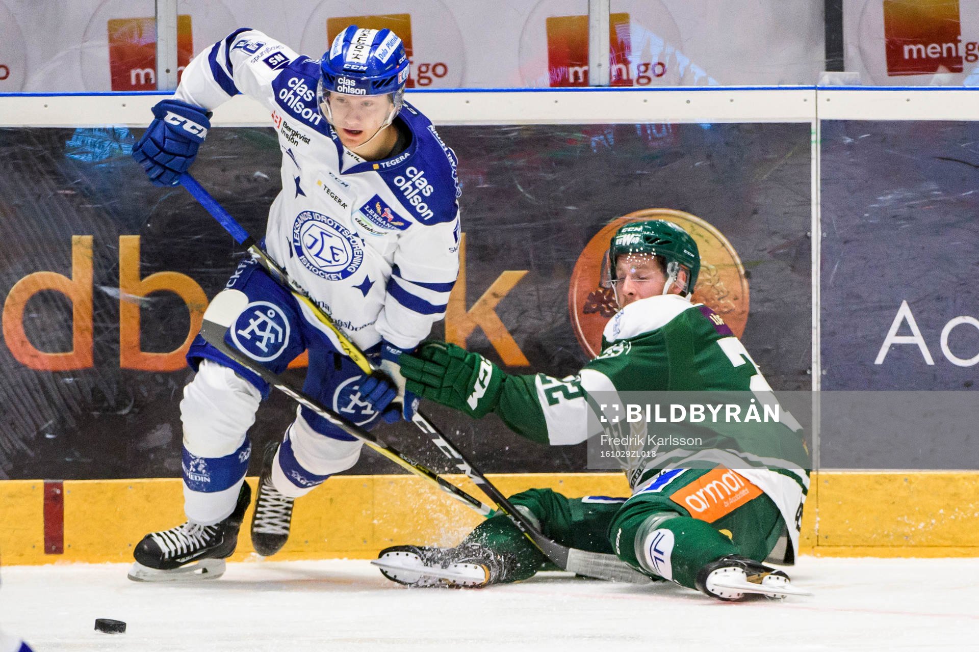 Leksands Daniel Bertov och Färjestads Per Åslund