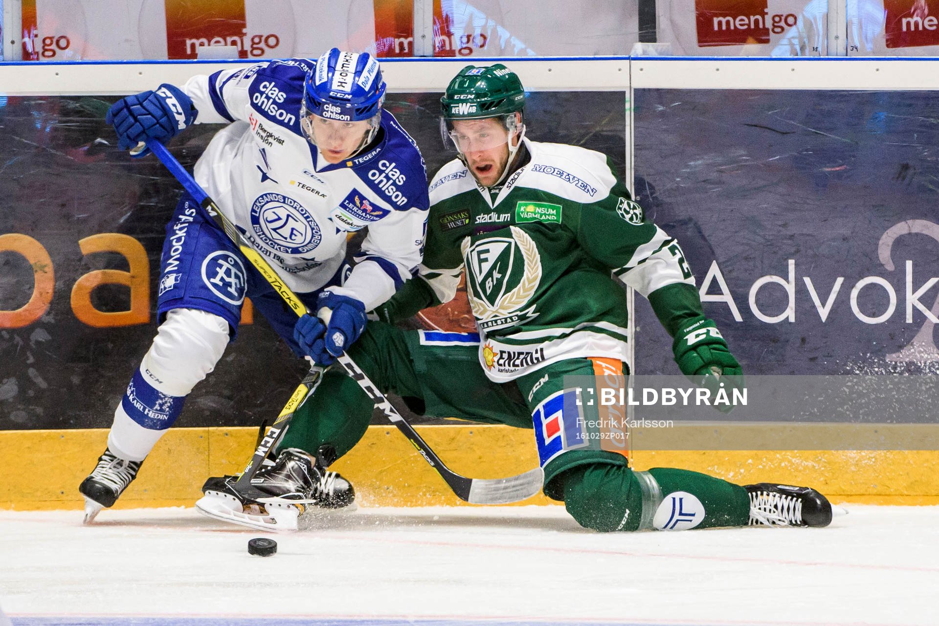 Leksands Daniel Bertov och Färjestads Per Åslund