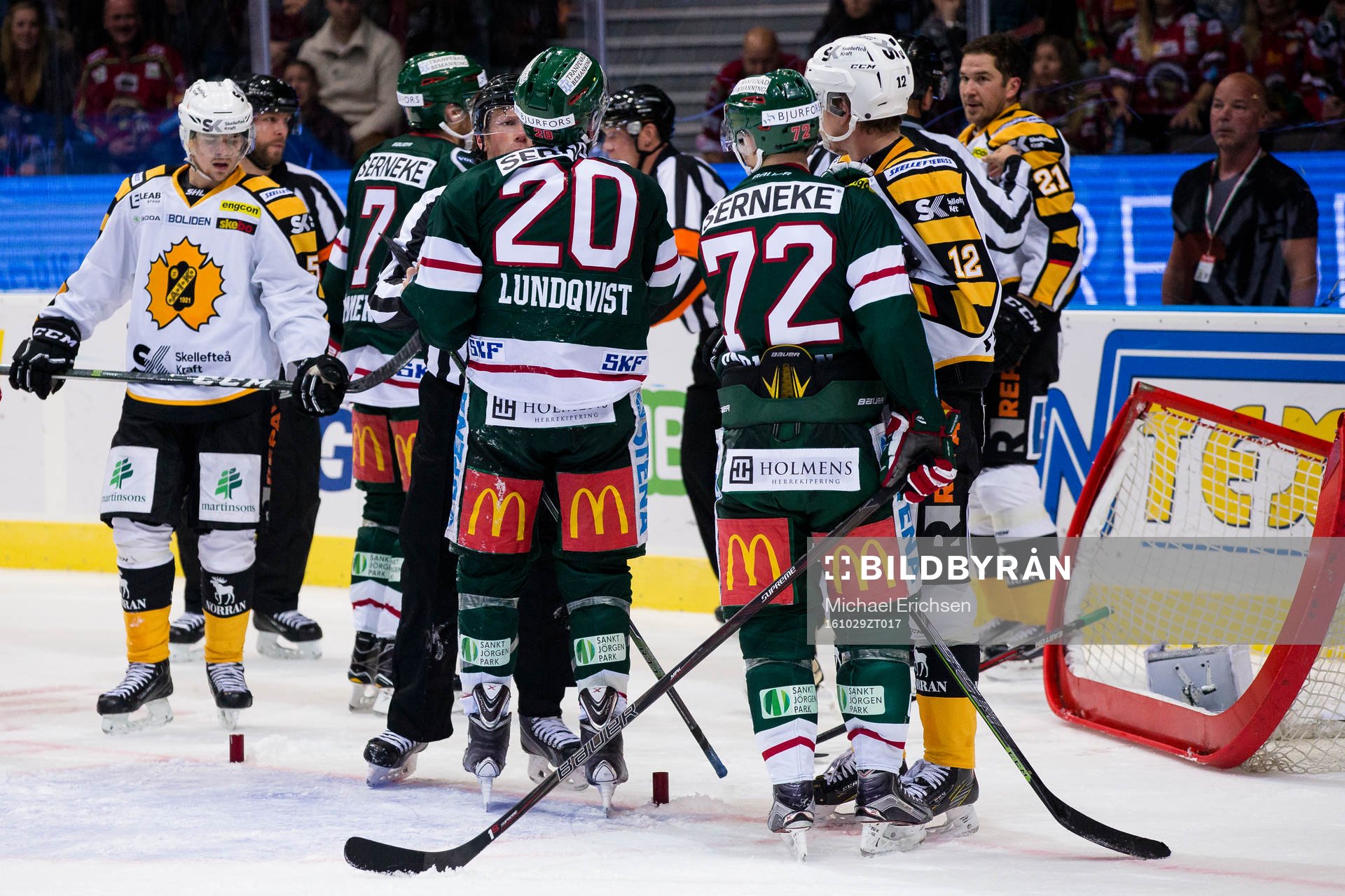 Frölundas Joel Lundqvist irriterad på Skellefteås Jimmie