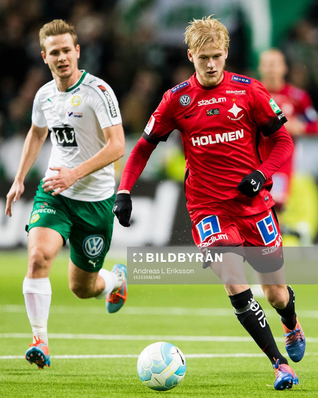 Hammarbys Erik Israelsson och Norrköpings Karl Holmberg