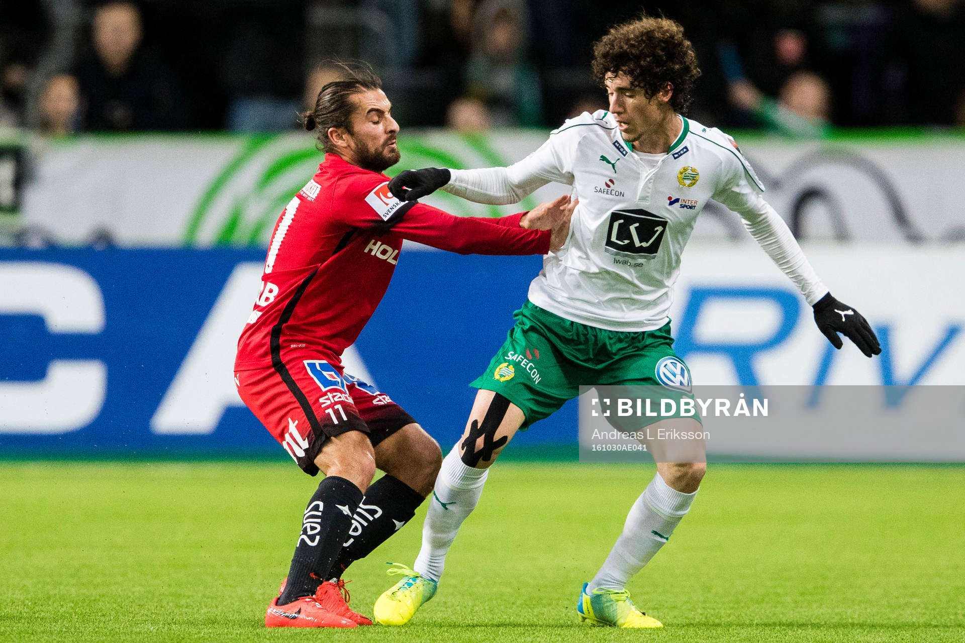 Norrköpings Christopher Telo och Hammarbys Romulo Cabral
