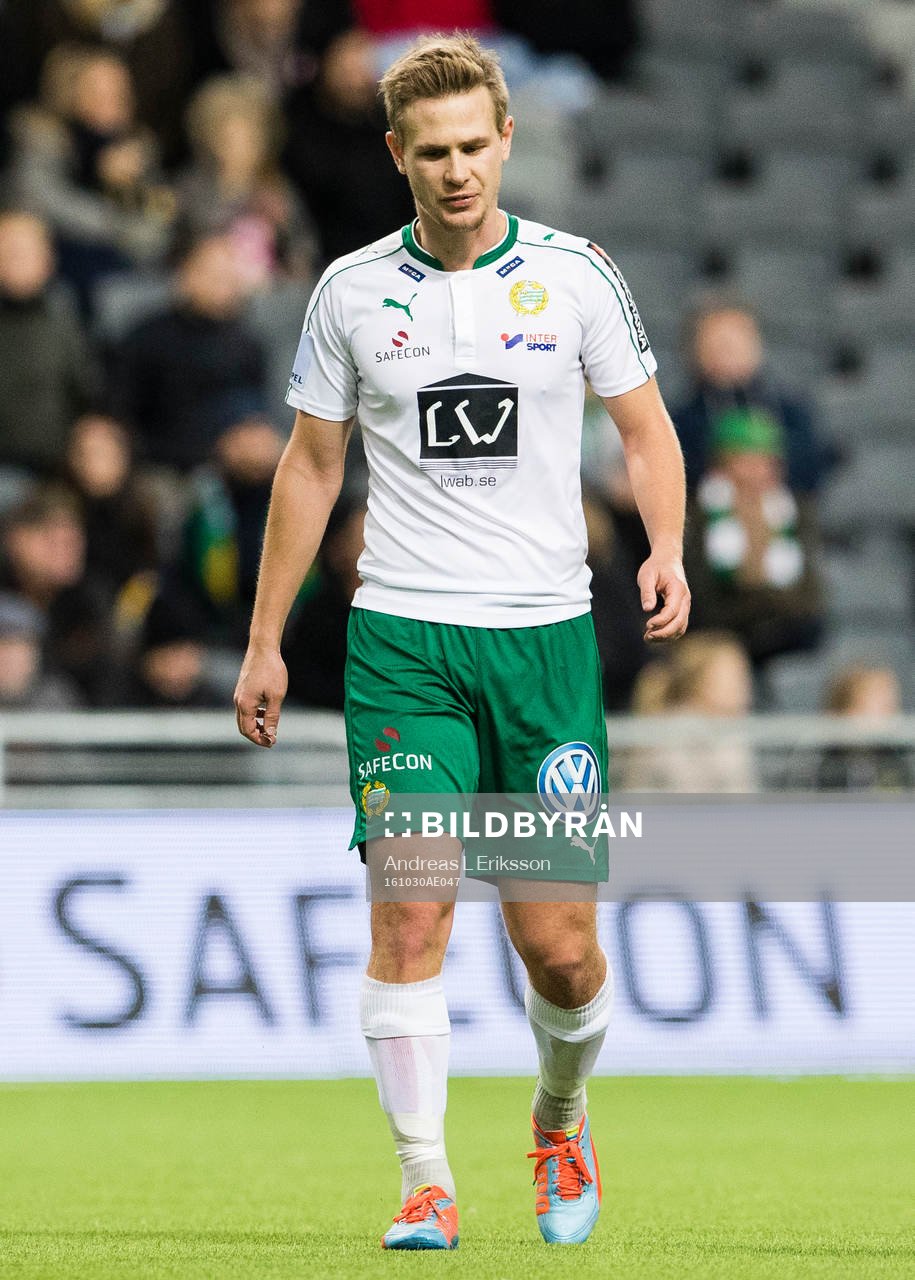 Hammarbys Erik Israelsson ser deppig ut