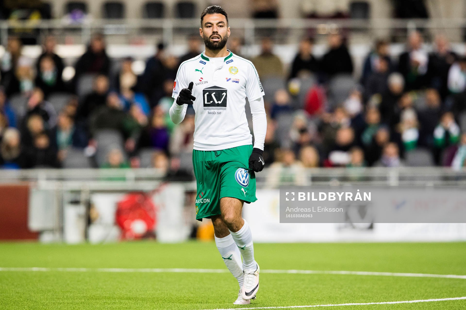 Hammarbys Imad Khalili under fotbollsmatchen i Allsvenskan mellan Hammarby och Norrköping den 30 oktober 2016 i Stockholm. 
