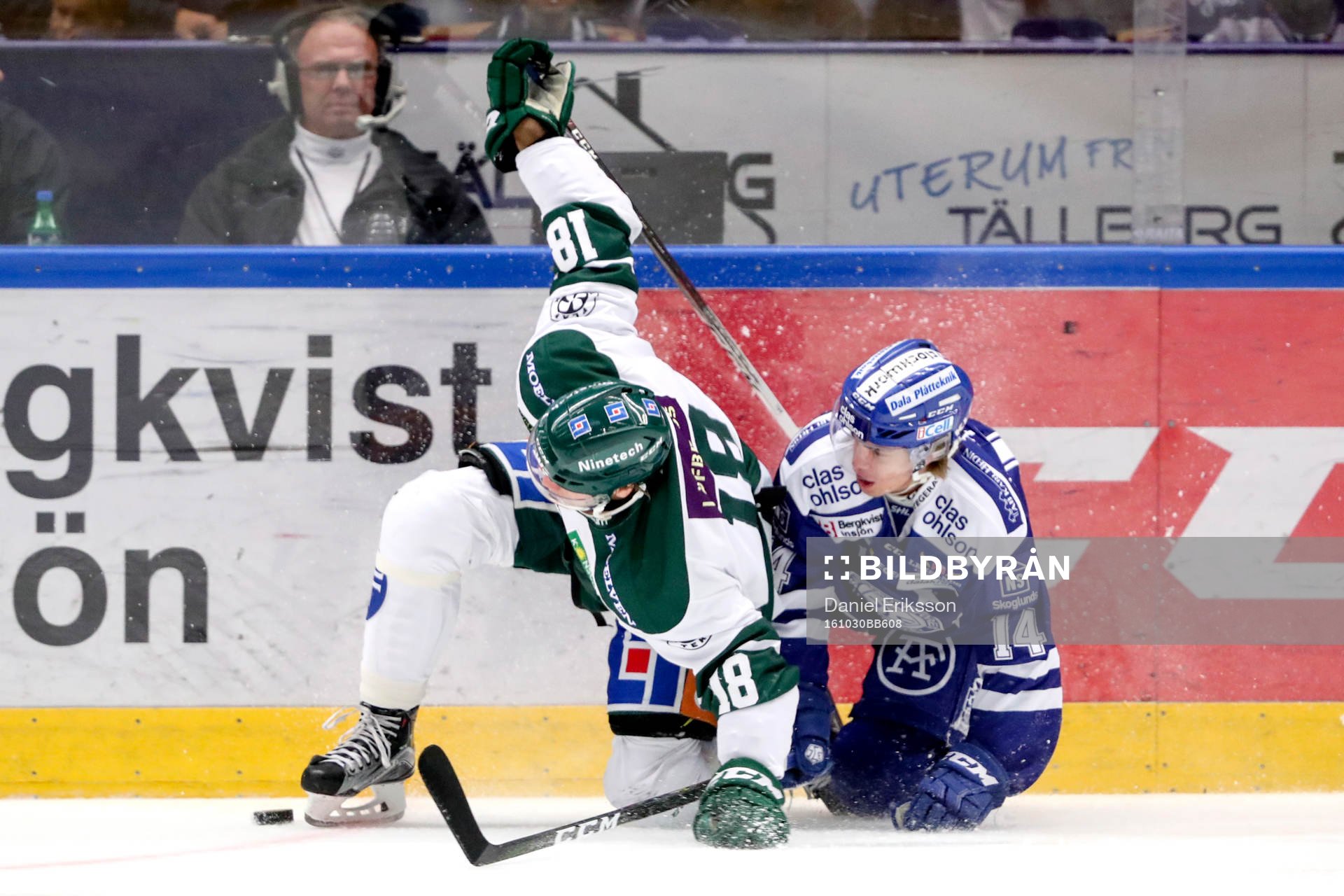 Leksands Oskar Lang och Färjestads Andreas Jämtin