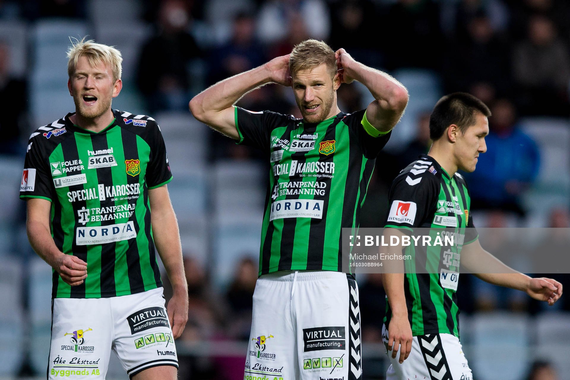 GAIS Carl Nyström, Steven Old och Johan Ramhorn deppar