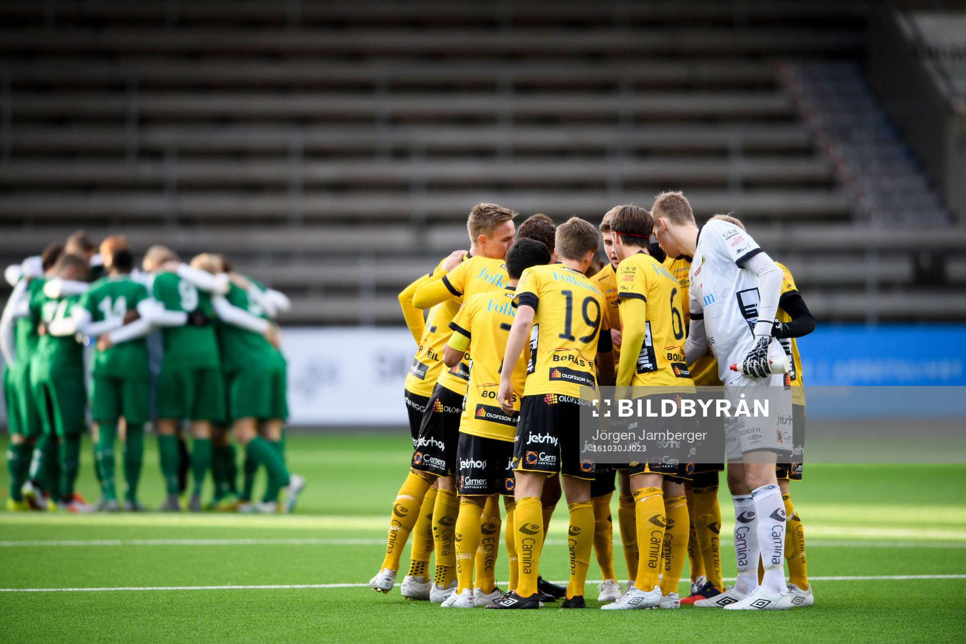 Elfsborgs spelare innan U17 SM-final i fotboll mellan