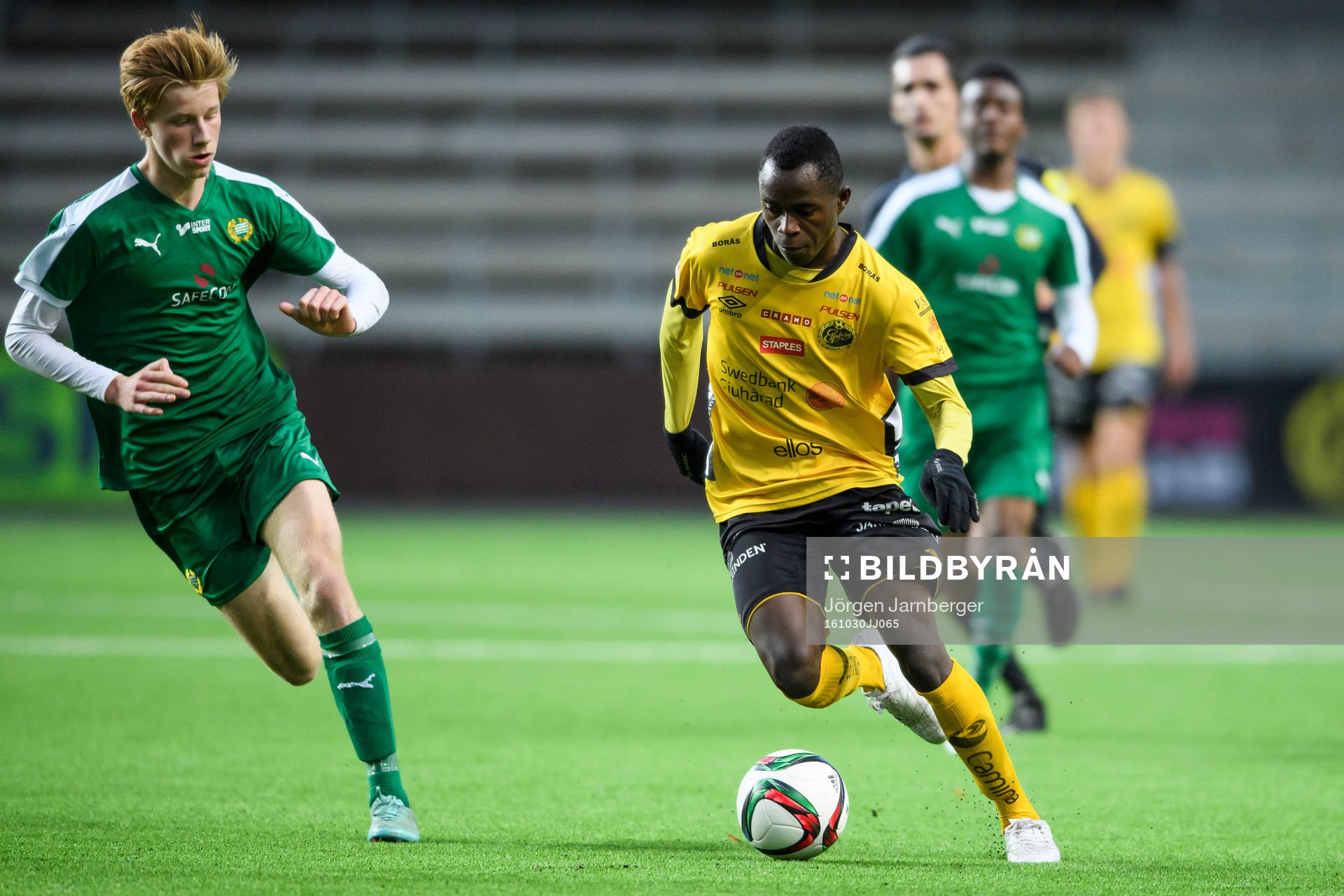 Elfsborgs Prince Isaac Kouame och Hammarbys Albin Hultin