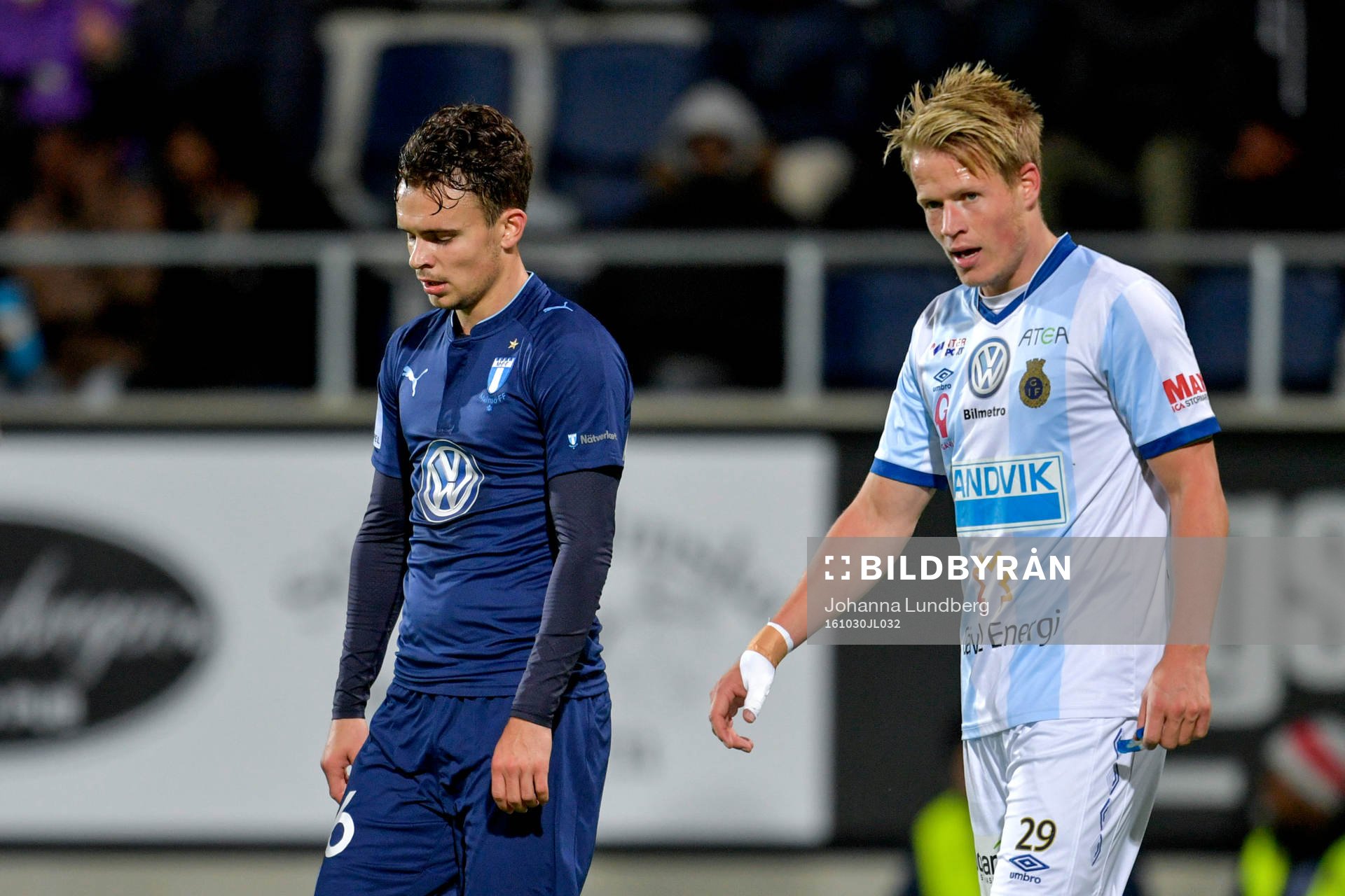 Malmö FFs Andreas Vindheim och Gefles Martin Rauschenberg