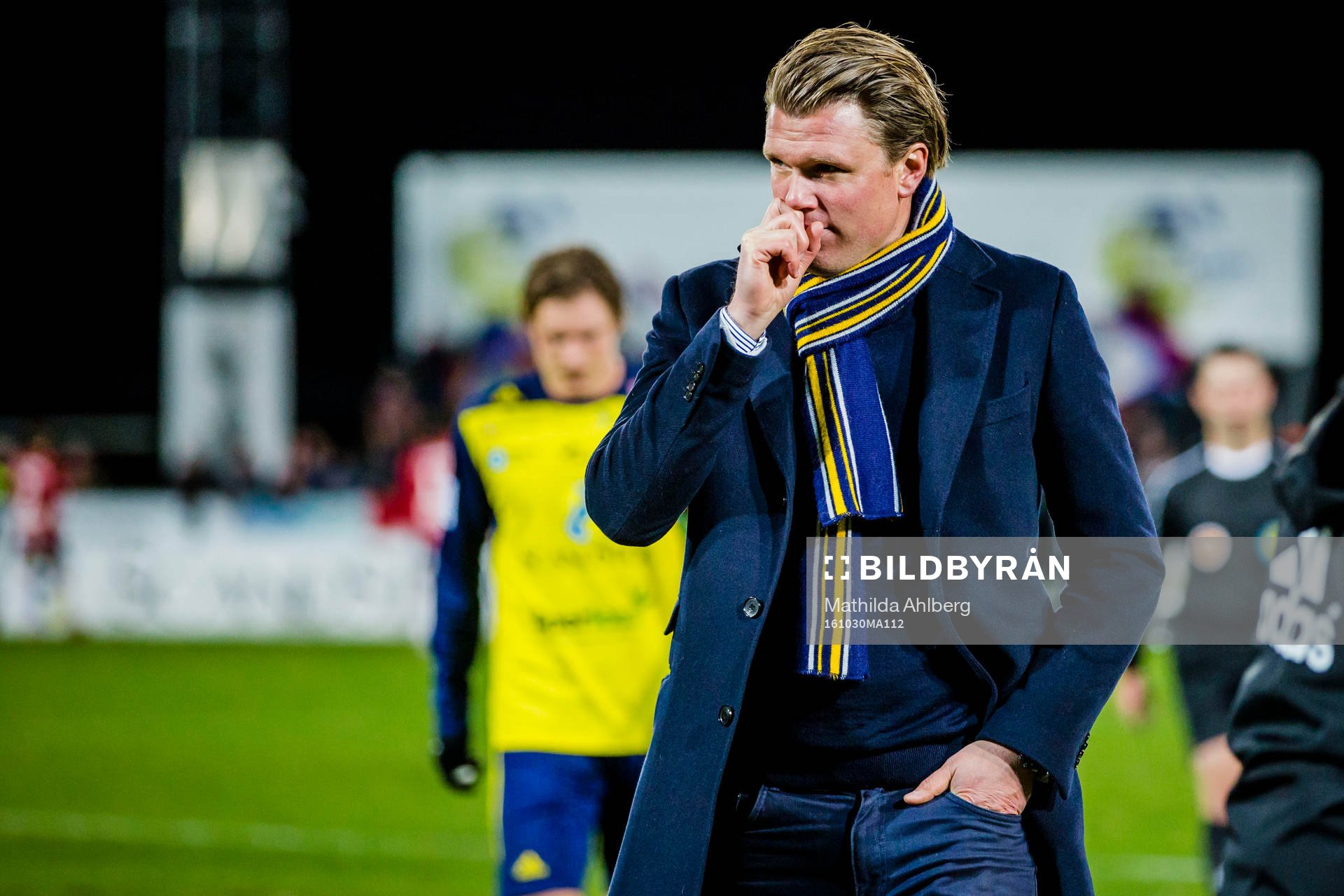 Ängelholms tränare Christian Järdler deppar