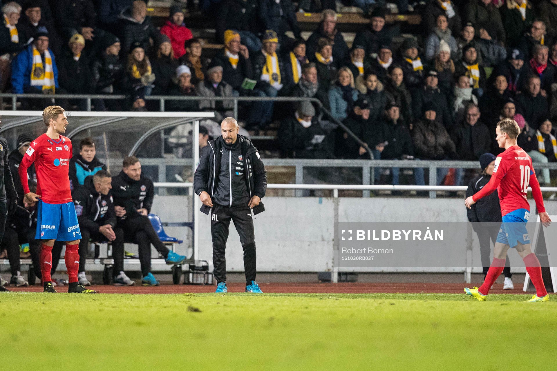 Helsingborgs Martin Christensen och tränare Henrik Larsson