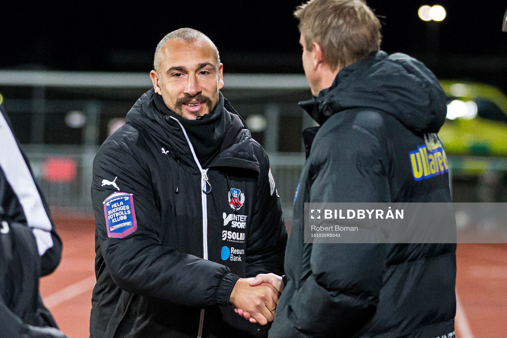 Helsingborgs tränare Henrik Larsson och Falkenbergs
