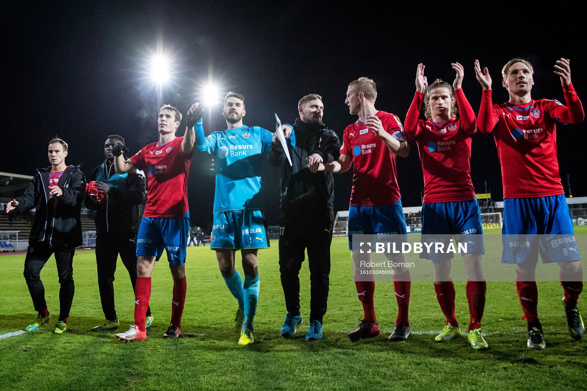 Helsingborgs spelare jublar