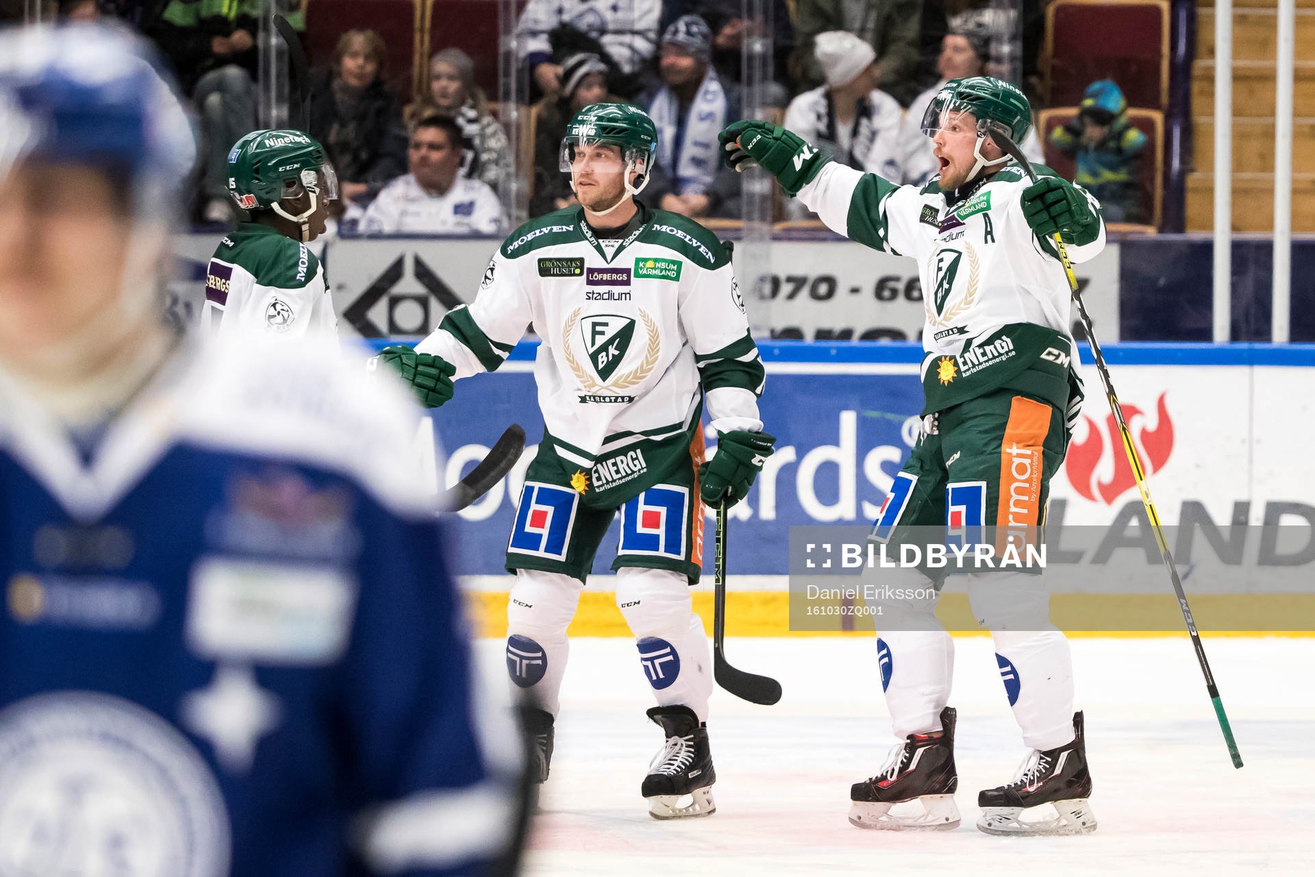 Färjestads Alexander Johansson jublar