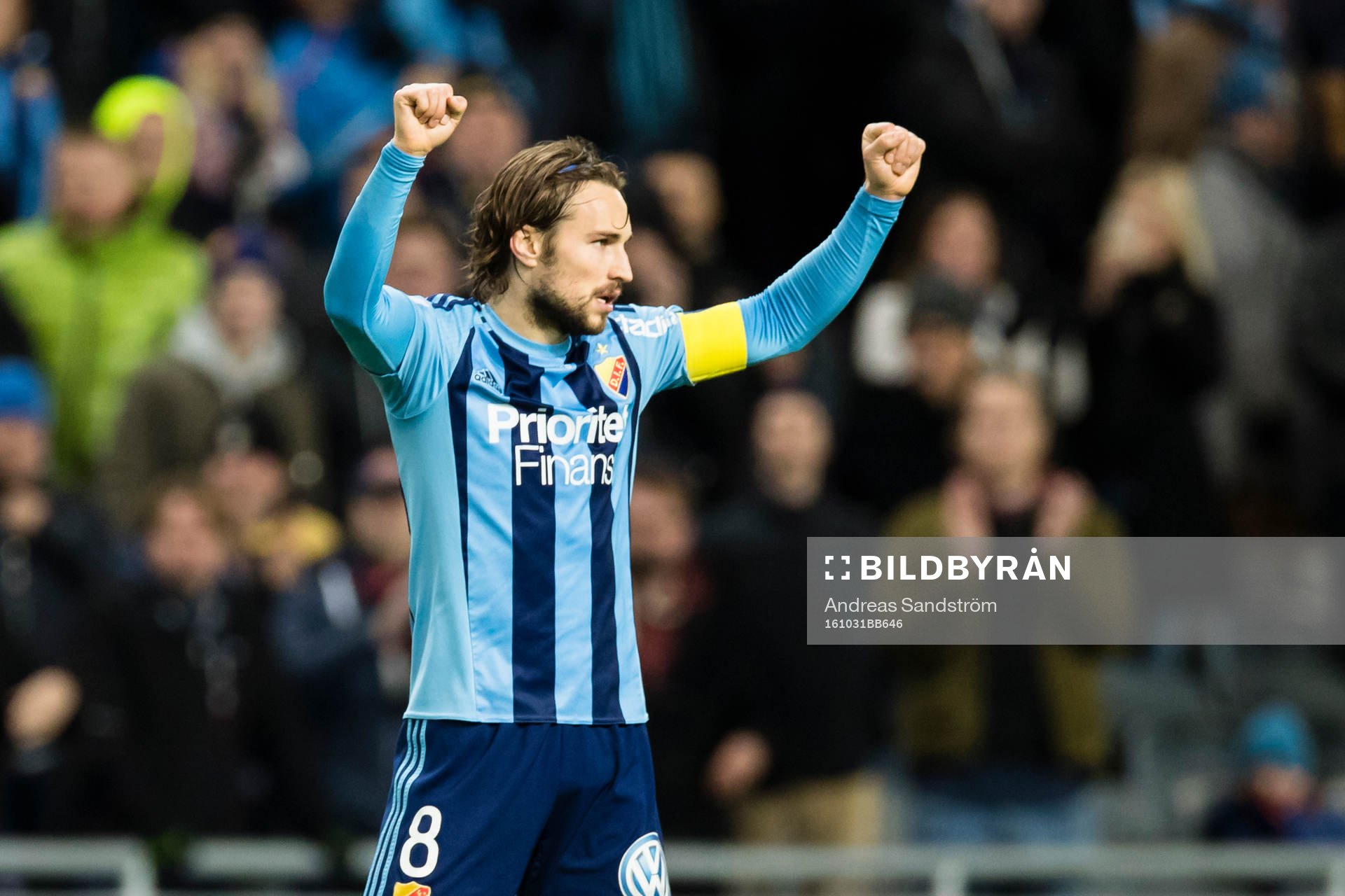 Djurgårdens Kevin Walker firar segern