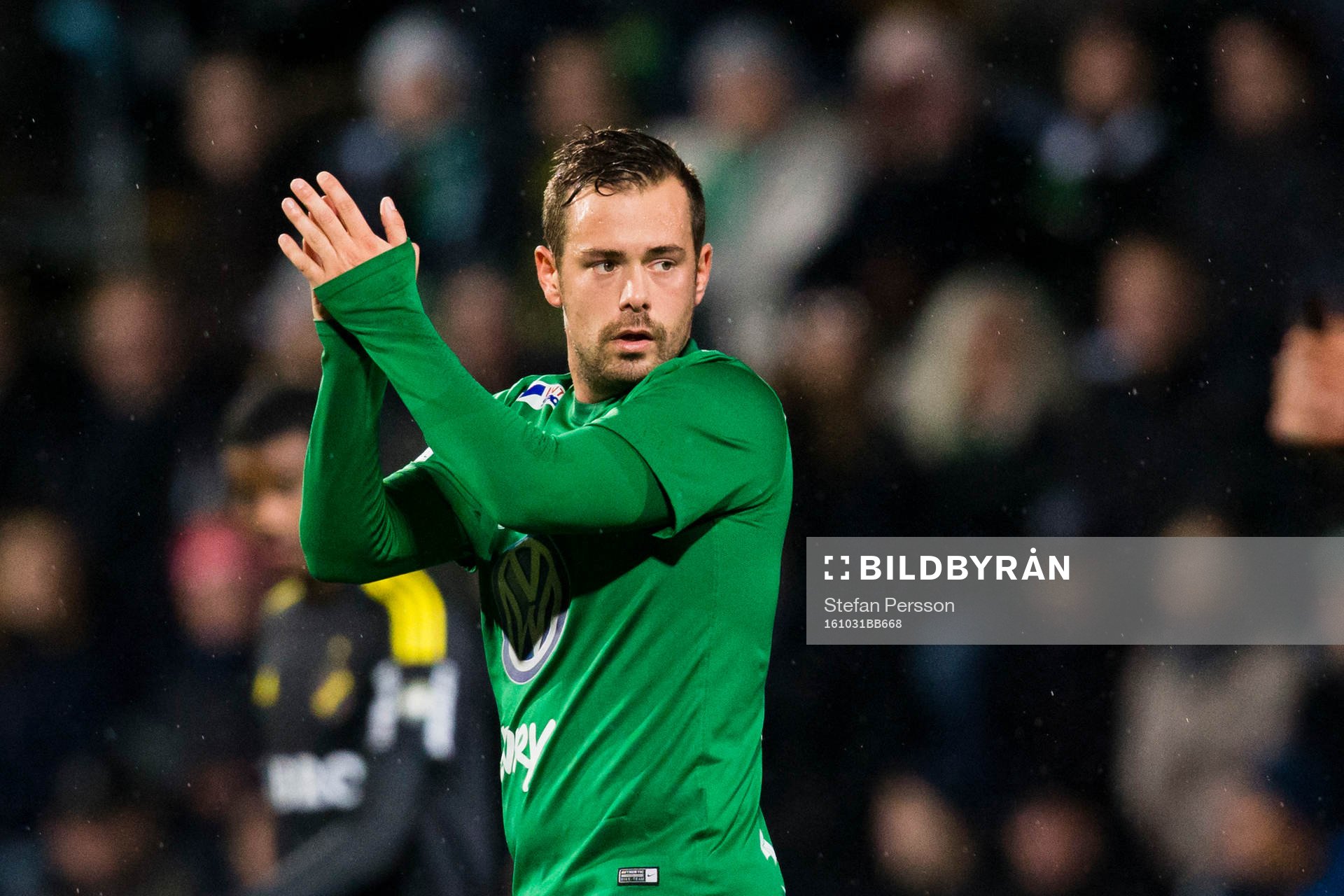 Jönköpings Fredric Fendrich under fotbollsmatchen i Allsvenskan mellan Jönköping och AIK den 31 oktober 2016 i Jönköping. 