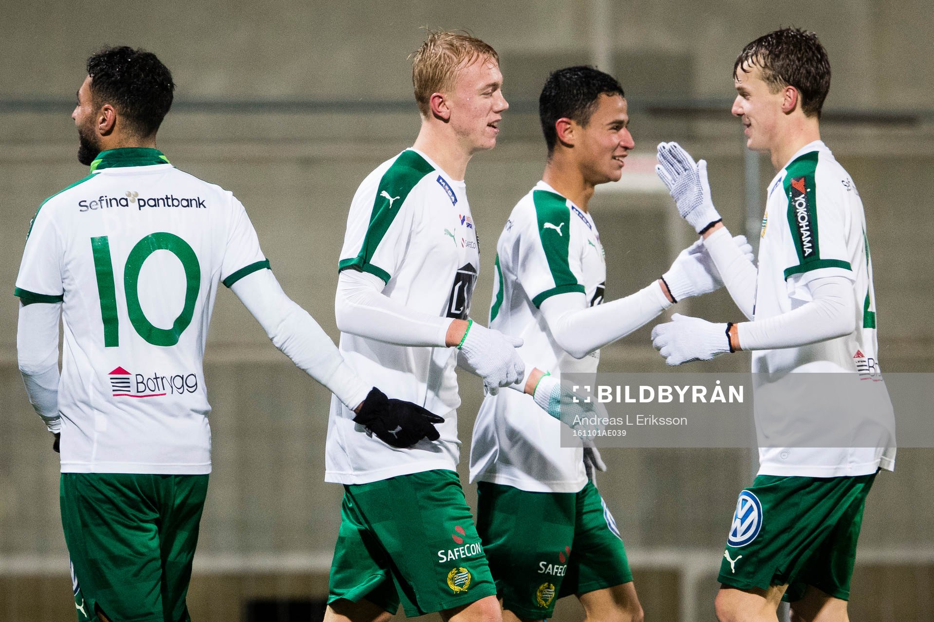 Hammarbys Imad Khalili, Isac Lidberg, Ian Smith  och David