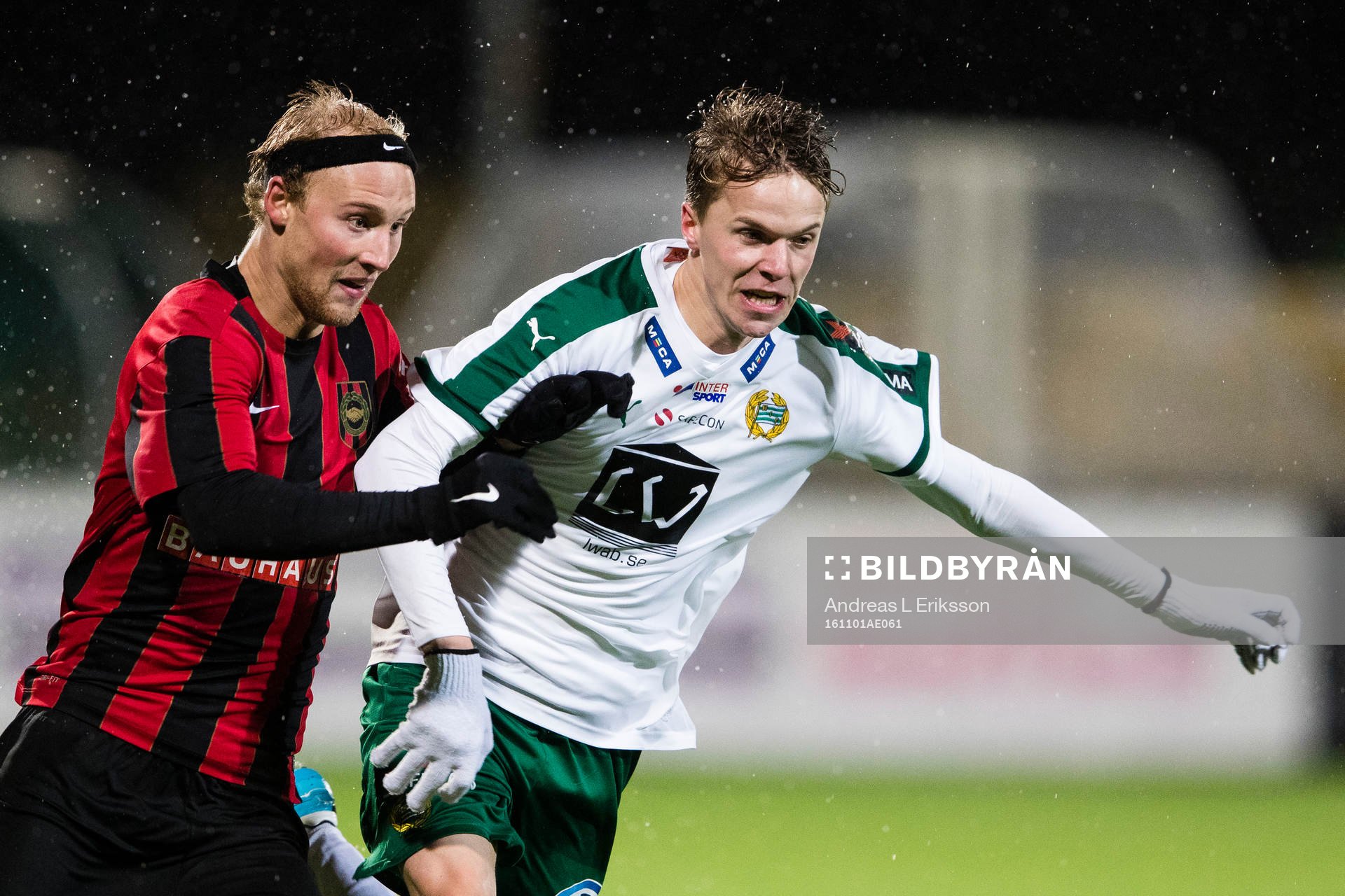 Brommapojkarnas Love Reuterswärd och Hammarbys David Alm