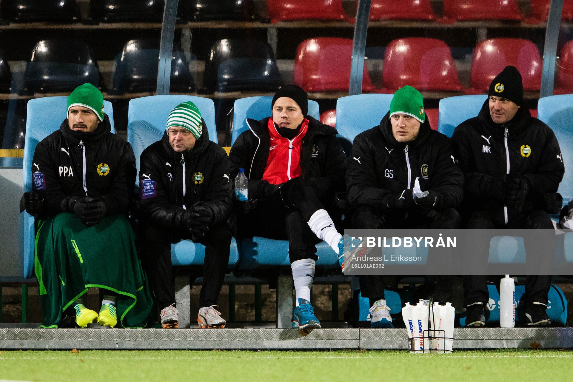 Hammarbys tränare Pablo Piñones-Arce och Patrik Hansson