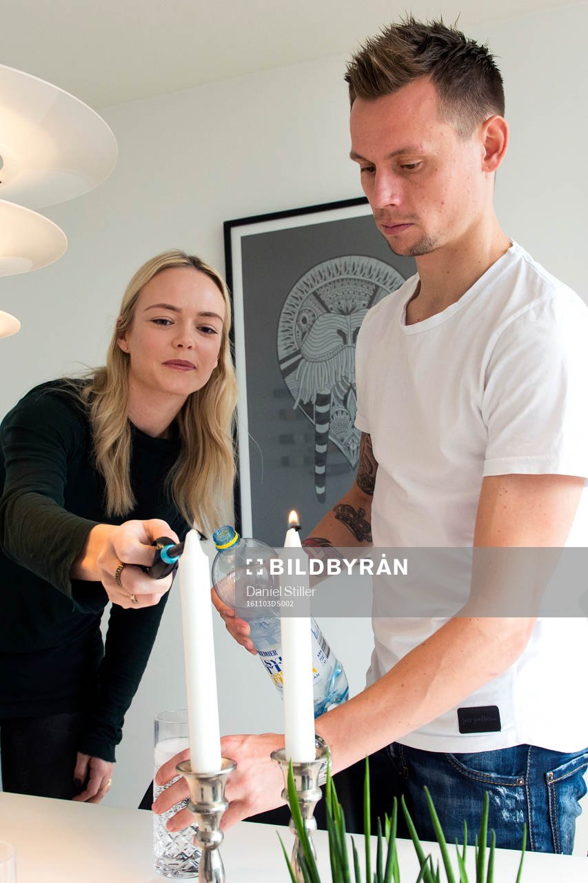 IFK Göteborgs Jacob Ankersen med sin flickvän