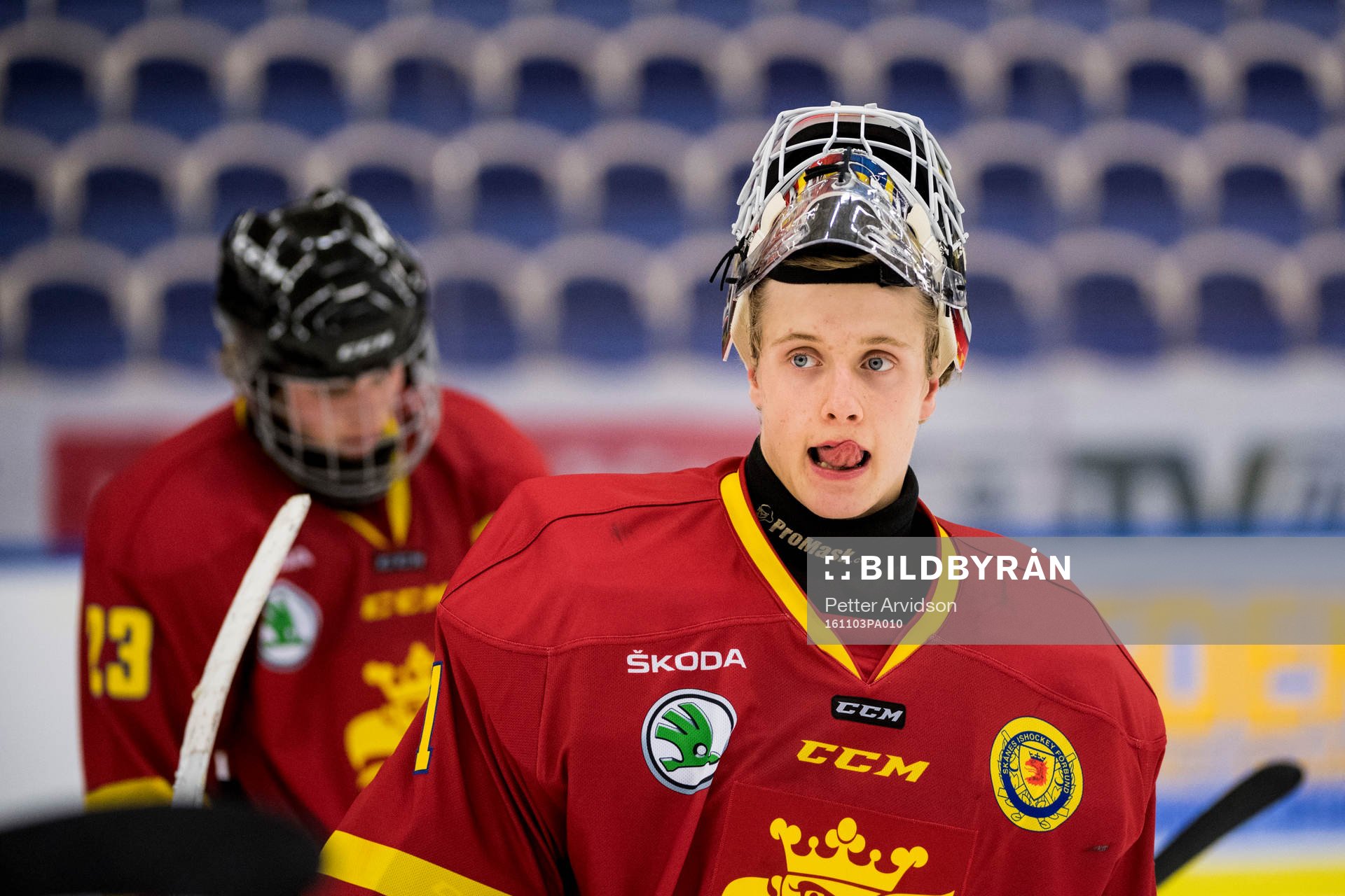 Skånes målvakt Anton Andersson deppar